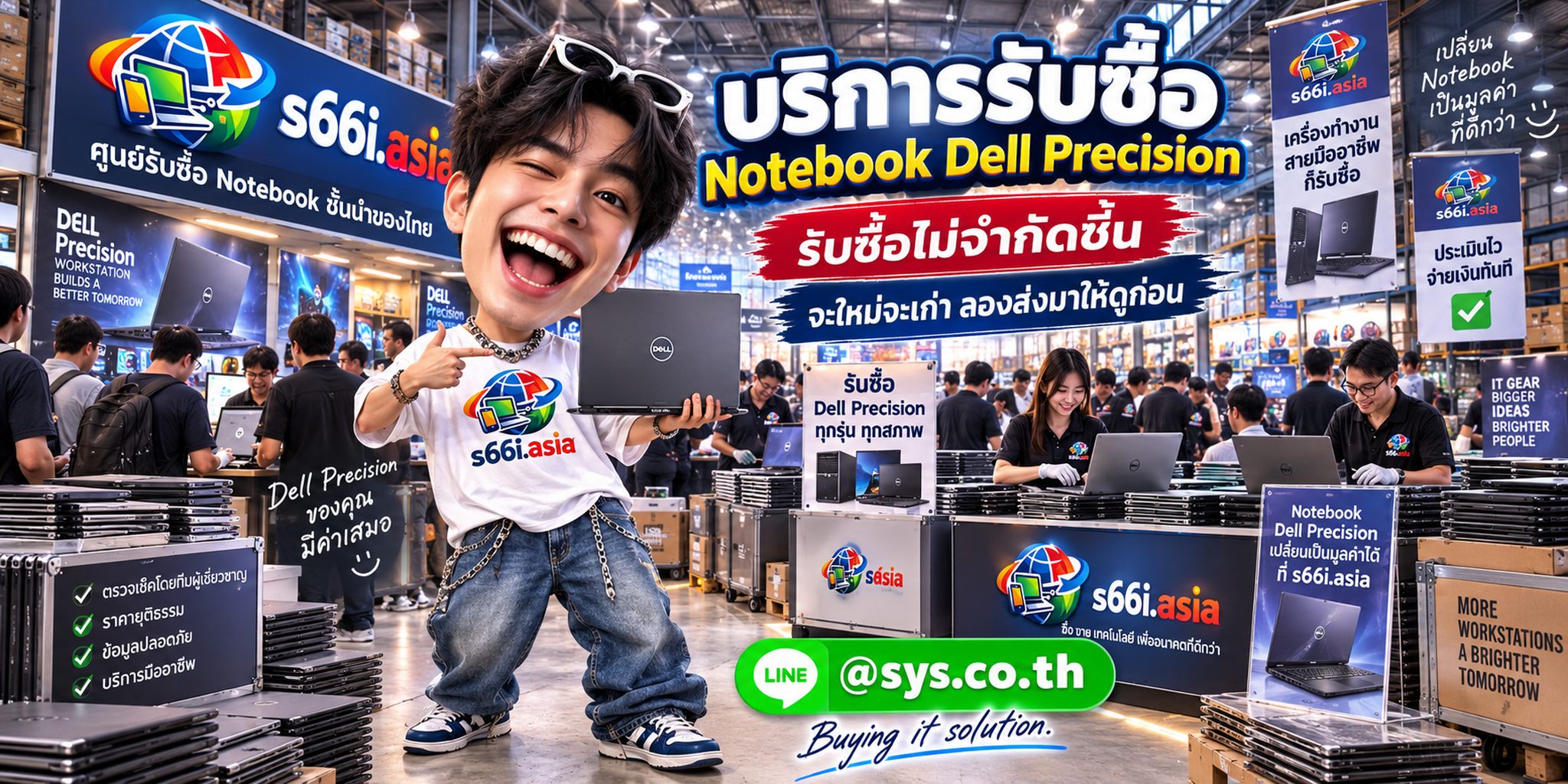 ทีมงาน s66i.asia รับซื้อ Dell Precision Mobile Workstation ในโกดังไอที