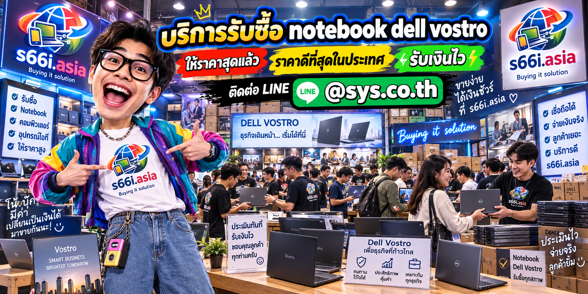 s66i.asia Buying IT Solution รับซื้อ Dell Vostro ติดต่อ LINE @sys.co.th