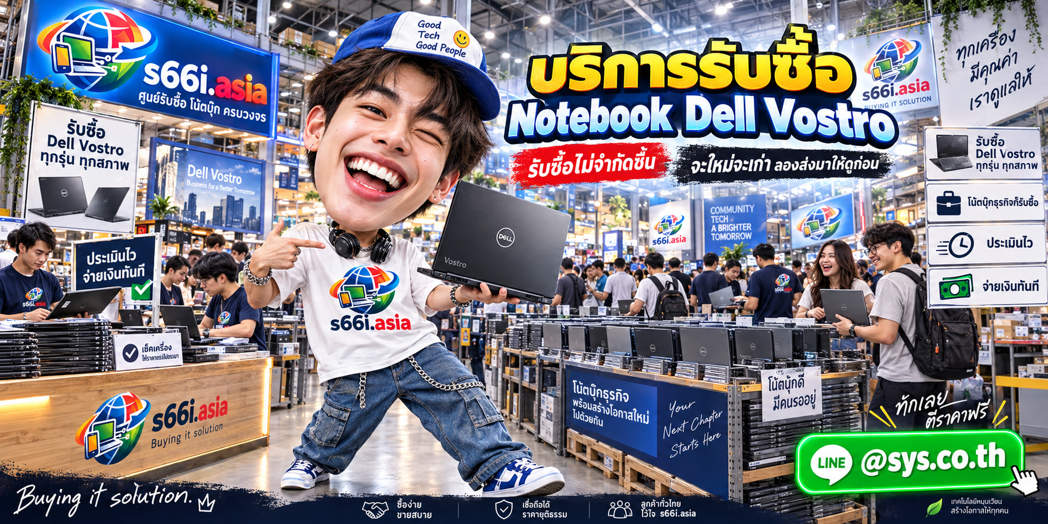 ทีมงาน s66i.asia รับซื้อ Notebook Dell Vostro ในโกดังไอที