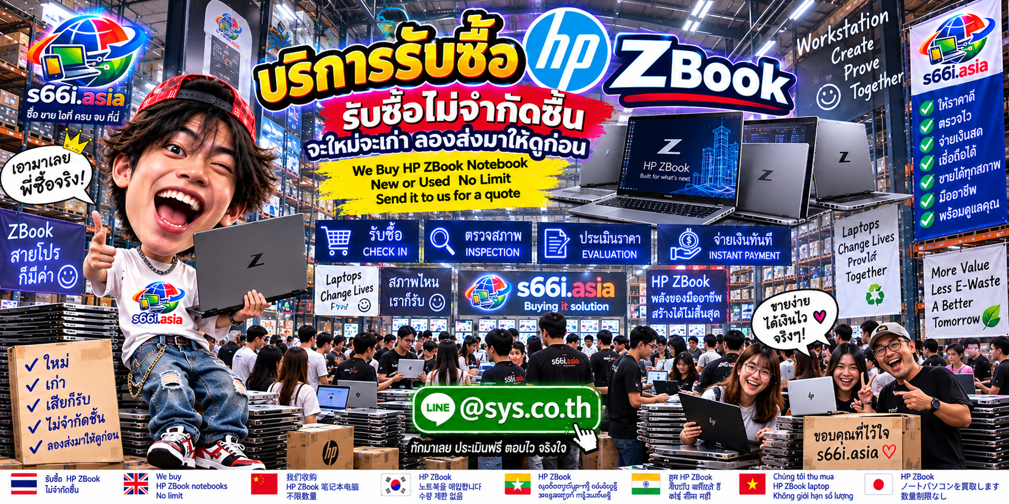 ทีมงาน s66i.asia รับซื้อ Notebook HP ZBook ในโกดังไอที