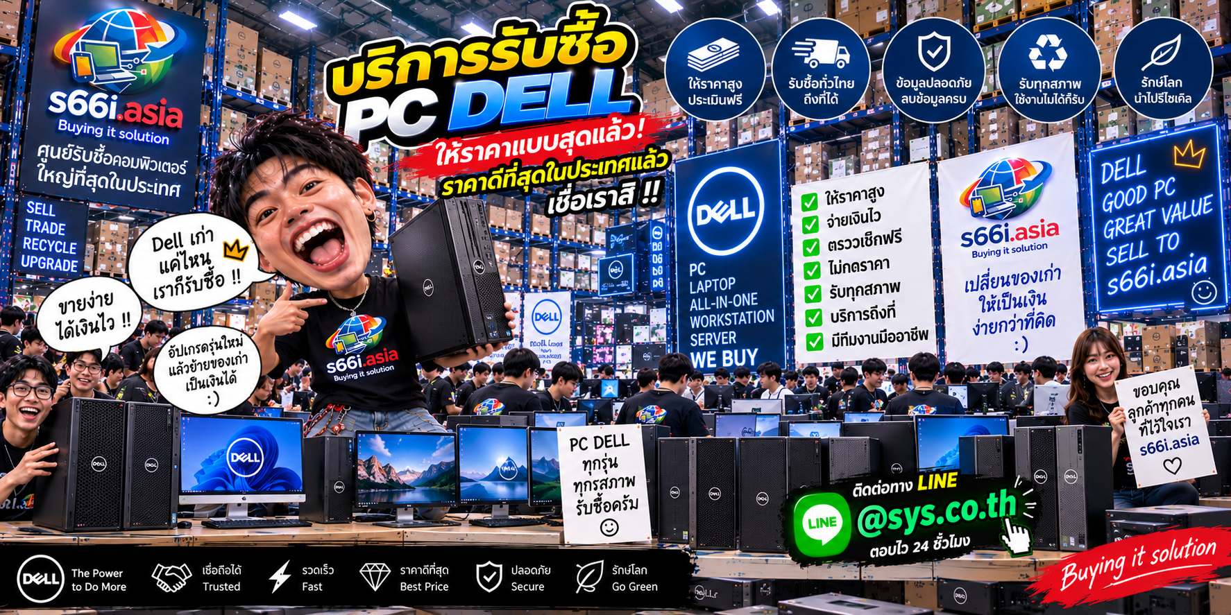 s66i.asia รับซื้อ PC Dell ติดต่อ LINE @sys.co.th