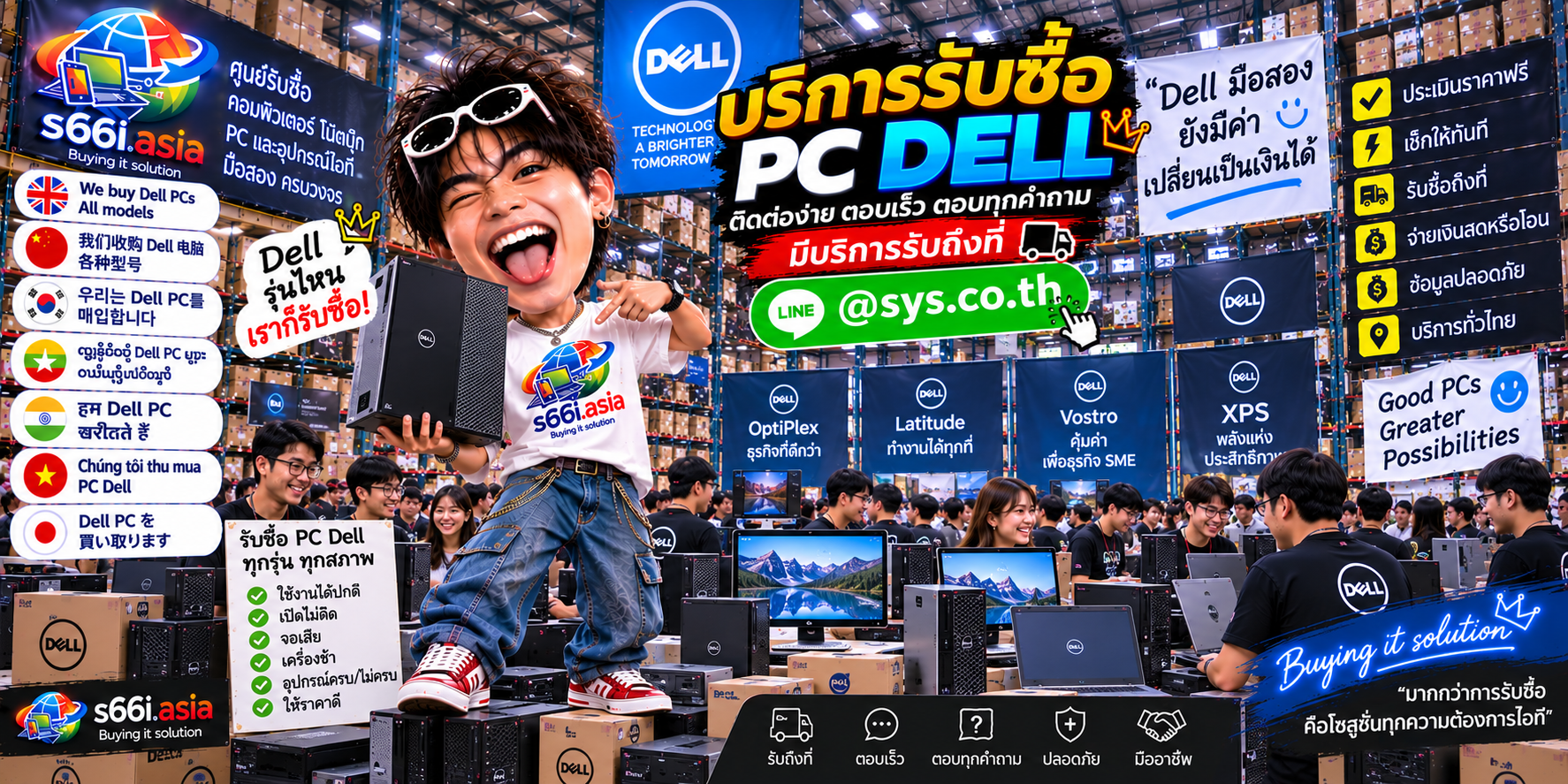 ช่องทาง LINE @sys.co.th สำหรับขาย PC Dell ให้ s66i.asia