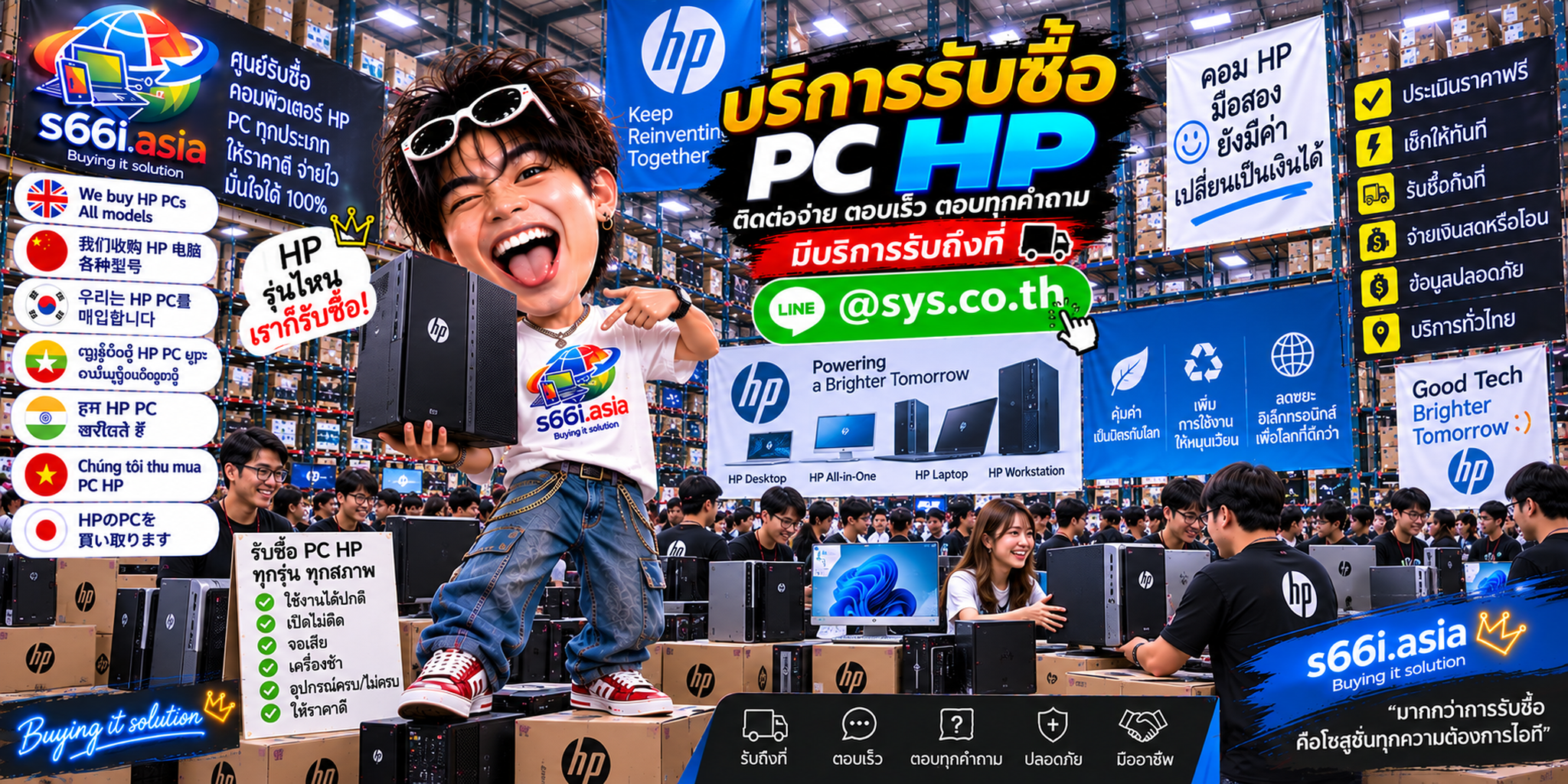 ช่องทาง LINE @sys.co.th สำหรับขาย PC HP ให้ s66i.asia