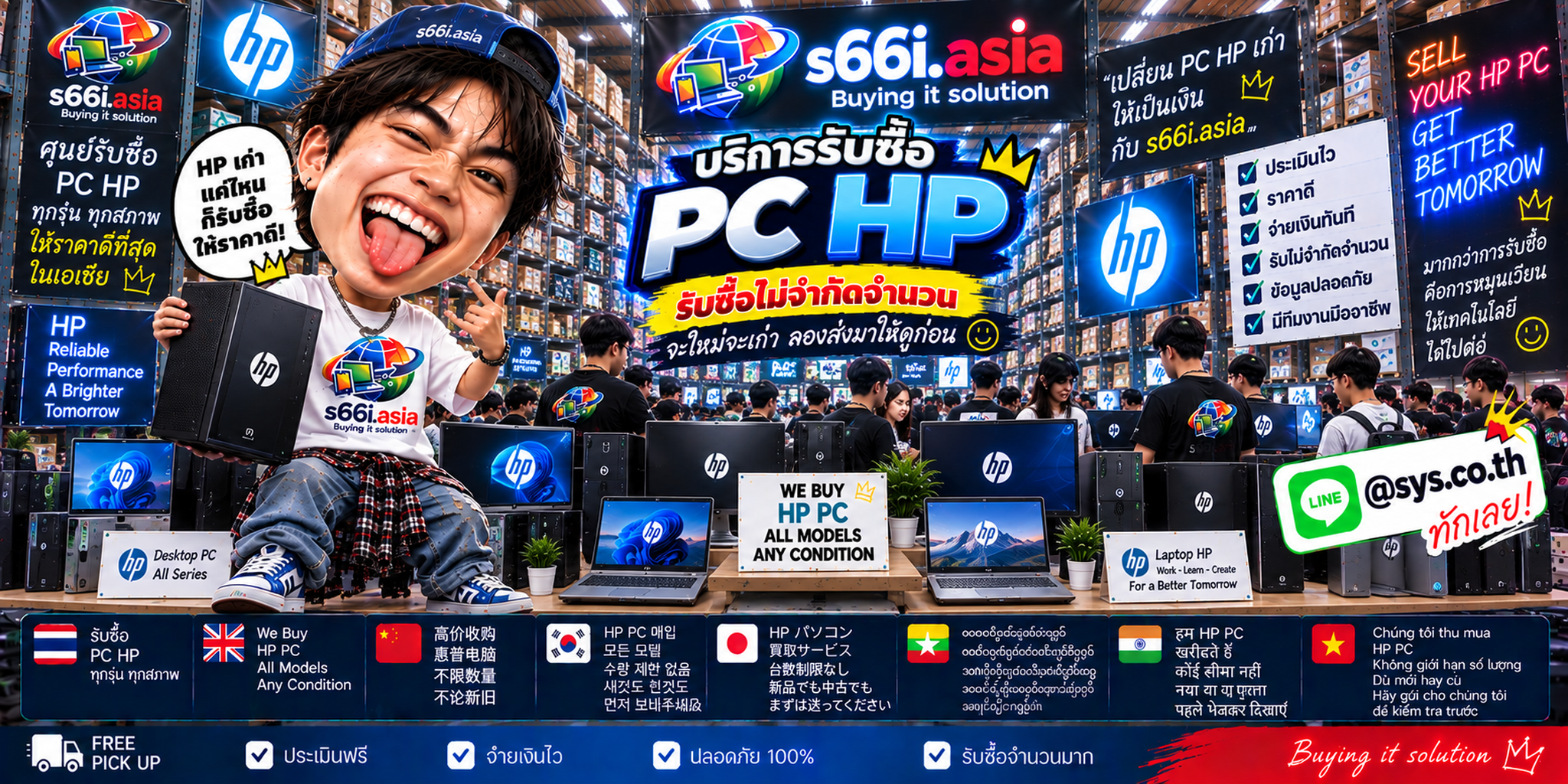 ทีมงาน s66i.asia รับซื้อ PC HP ในโกดังไอที