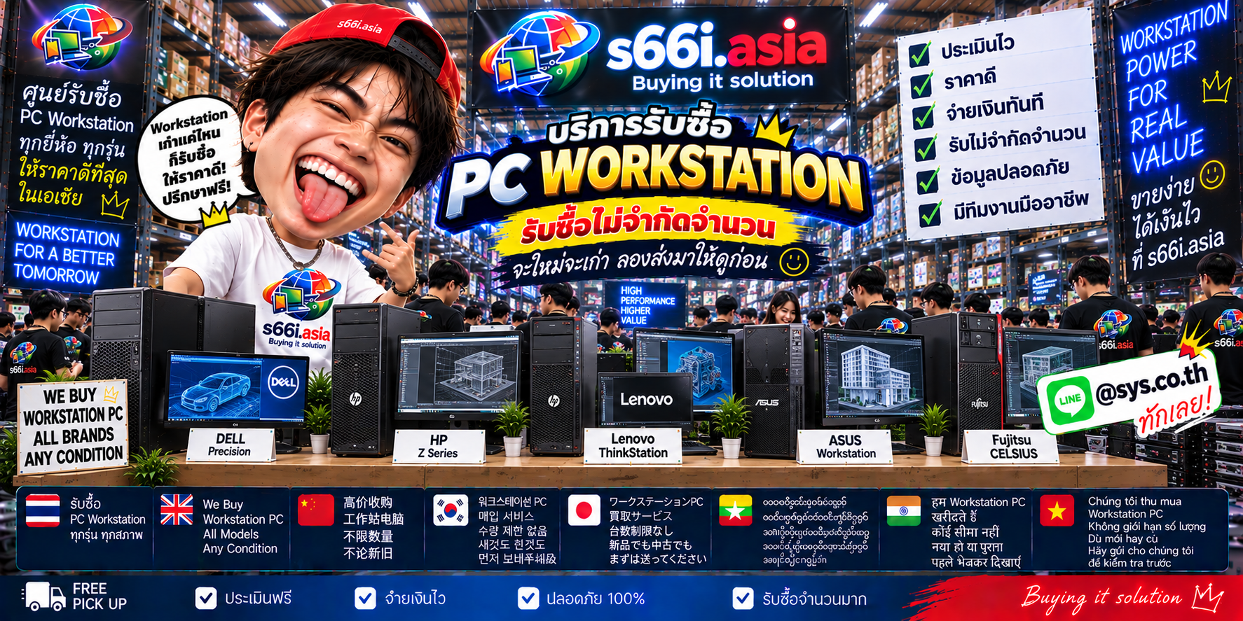 ทีมงาน s66i.asia รับซื้อ PC Workstation ในโกดังไอที