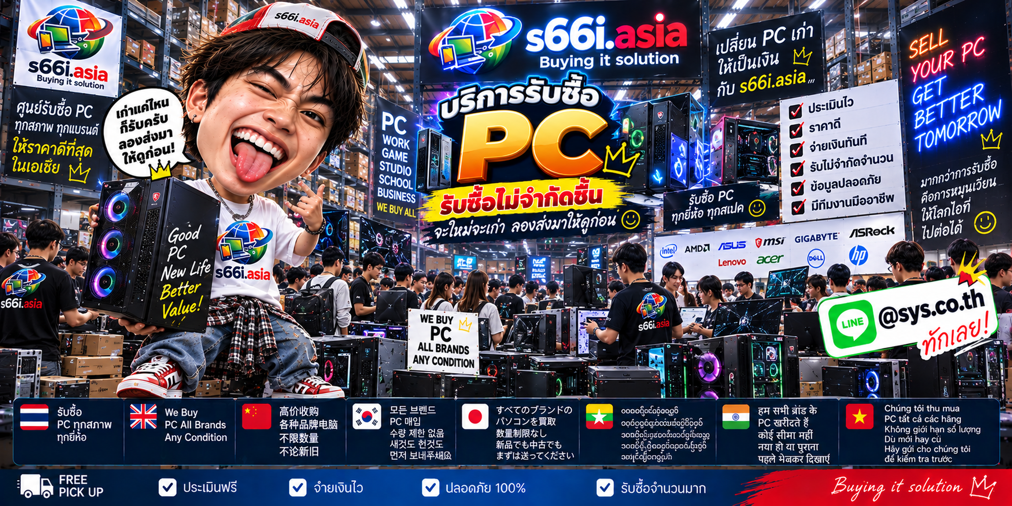 ทีมงาน s66i.asia รับซื้อ PC ในโกดังไอที
