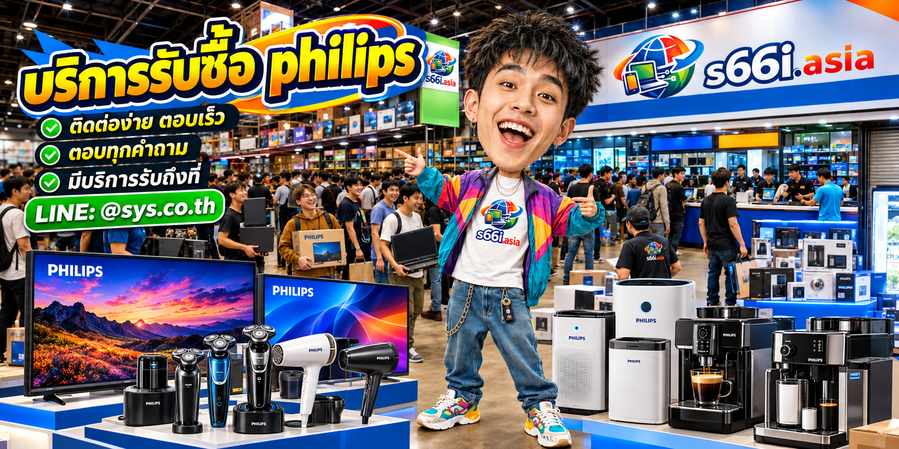 ช่องทาง LINE @sys.co.th สำหรับขายสินค้า Philips ให้ s66i.asia