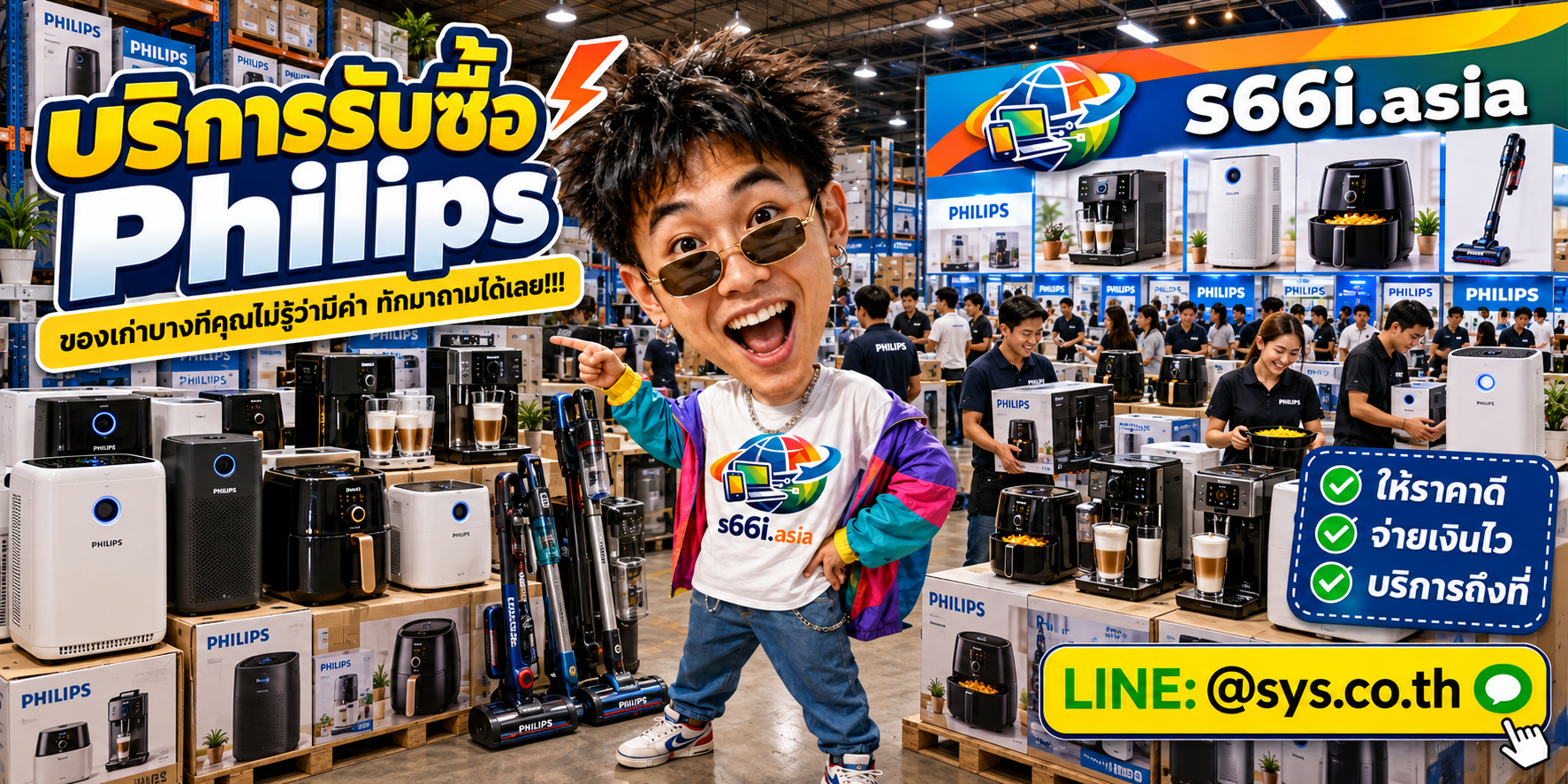 ทีมงาน s66i.asia รับซื้อ Philips ในโกดังสินค้าและโกดังไอที
