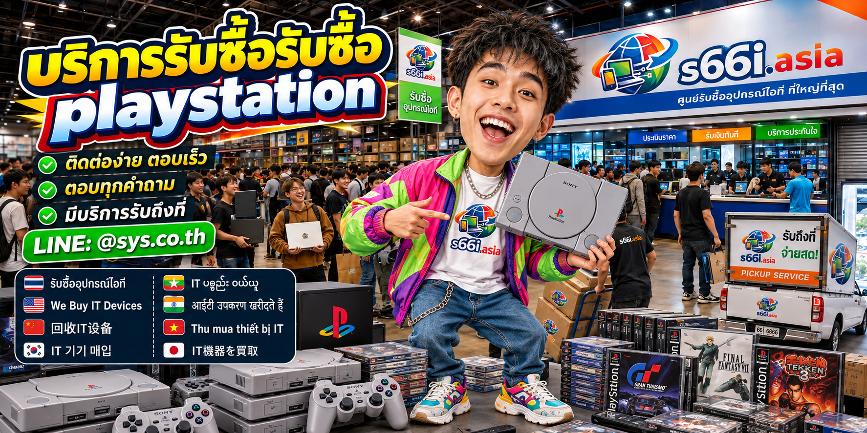 ช่องทาง LINE @sys.co.th สำหรับขาย PlayStation ให้ s66i.asia