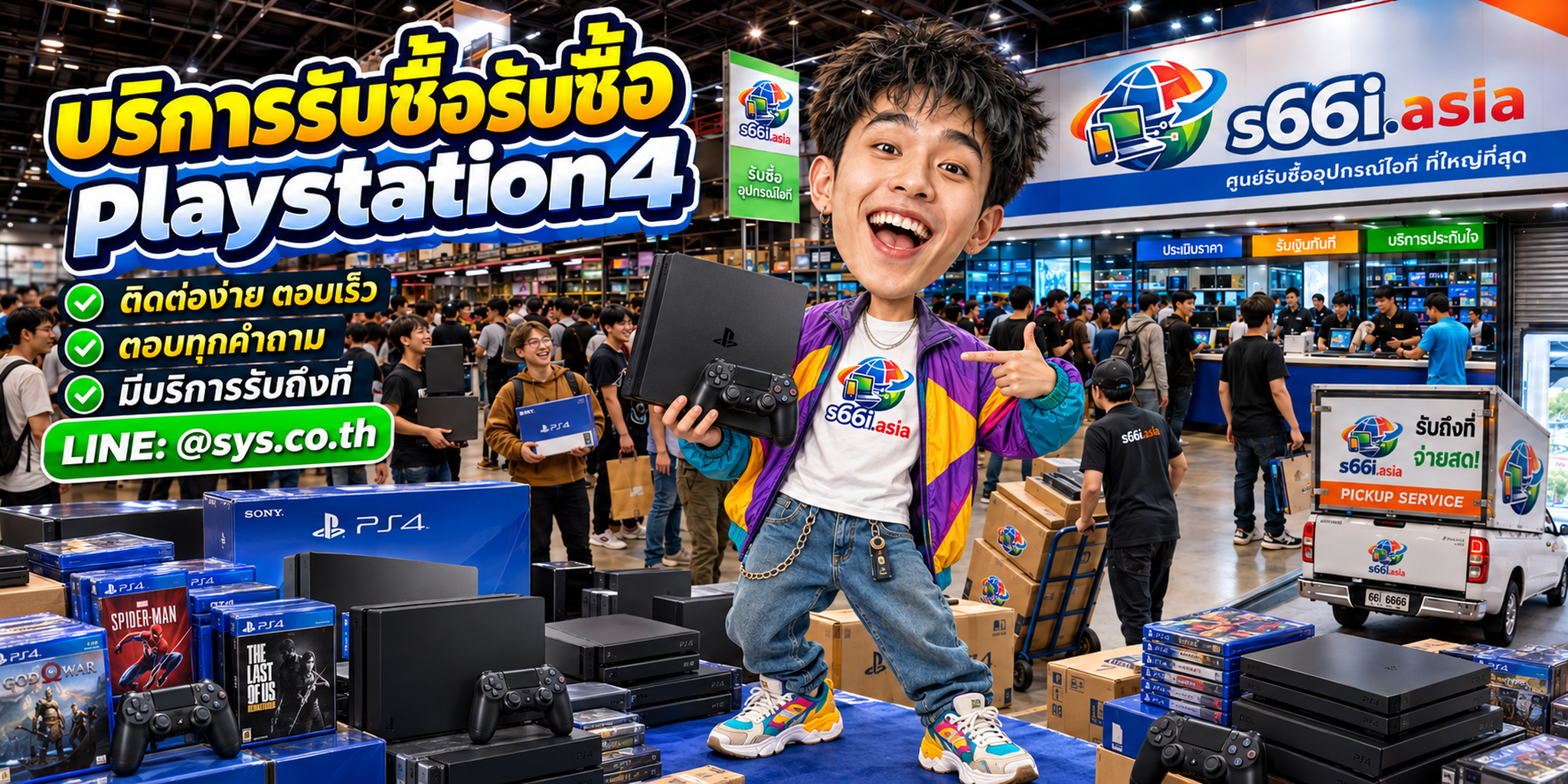 ช่องทาง LINE @sys.co.th สำหรับขาย PlayStation 4 ให้ s66i.asia
