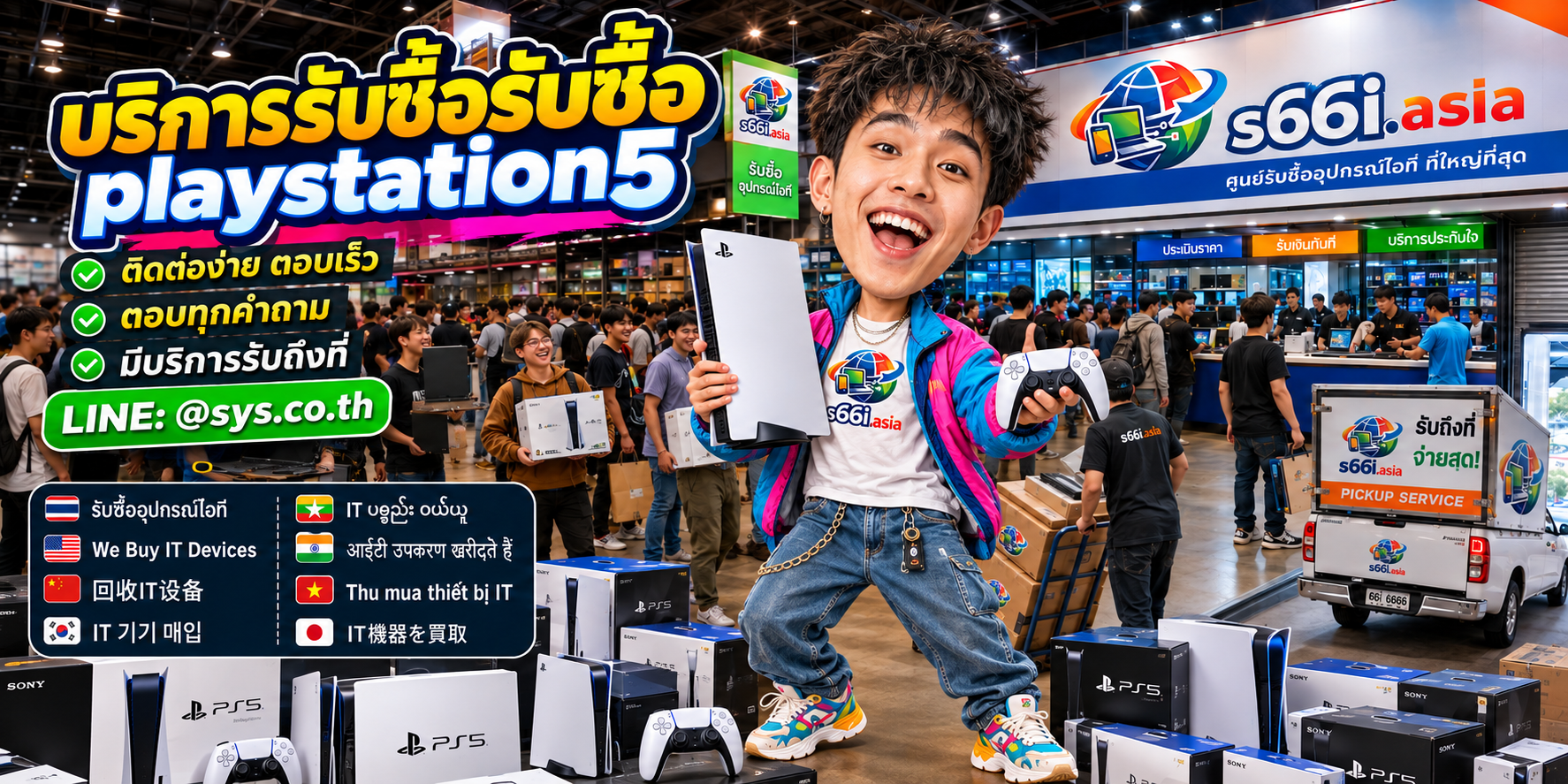 ช่องทาง LINE @sys.co.th สำหรับขาย PlayStation 5 ให้ s66i.asia