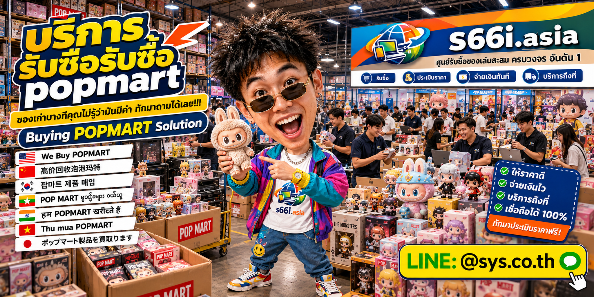 ทีมงาน s66i.asia รับซื้อ POP MART และของสะสมในโกดัง