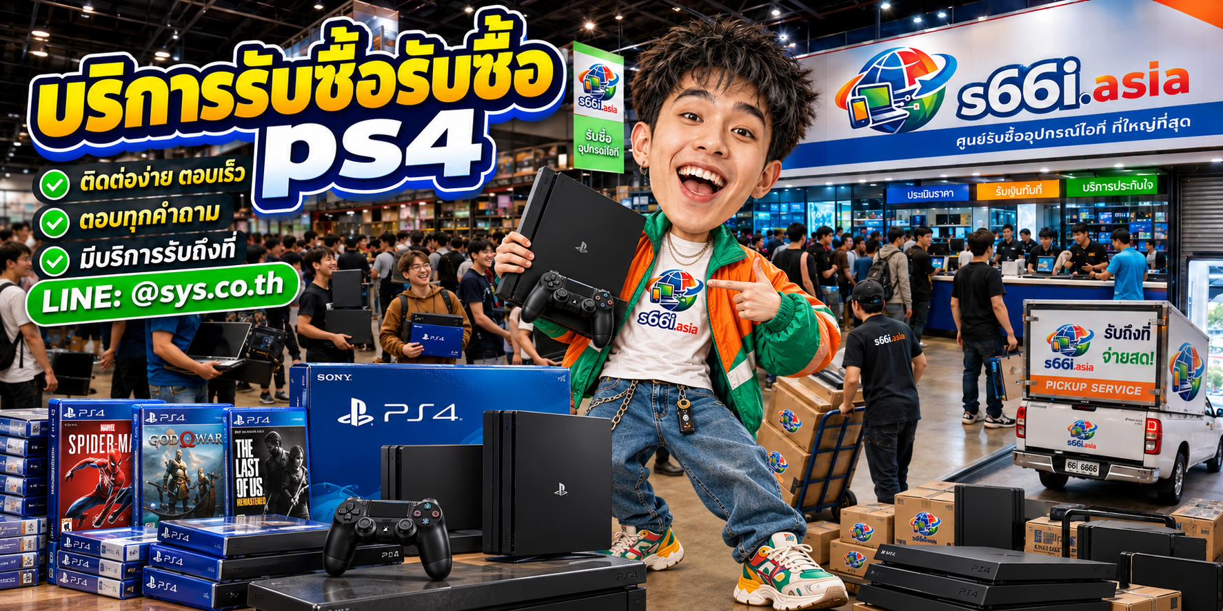 ช่องทาง LINE @sys.co.th สำหรับขาย PS4 ให้ s66i.asia