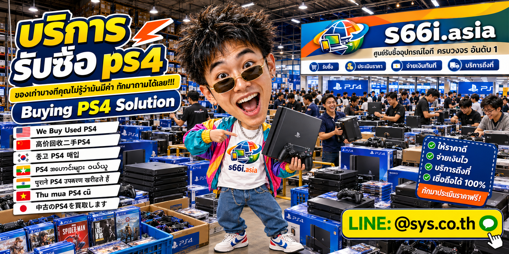 ทีมงาน s66i.asia รับซื้อ PS4 ในโกดังไอที