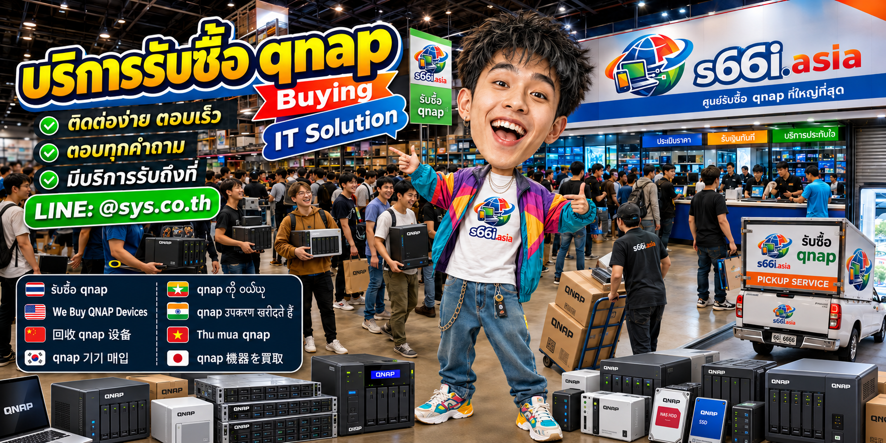 ช่องทาง LINE @sys.co.th สำหรับขาย QNAP ให้ s66i.asia