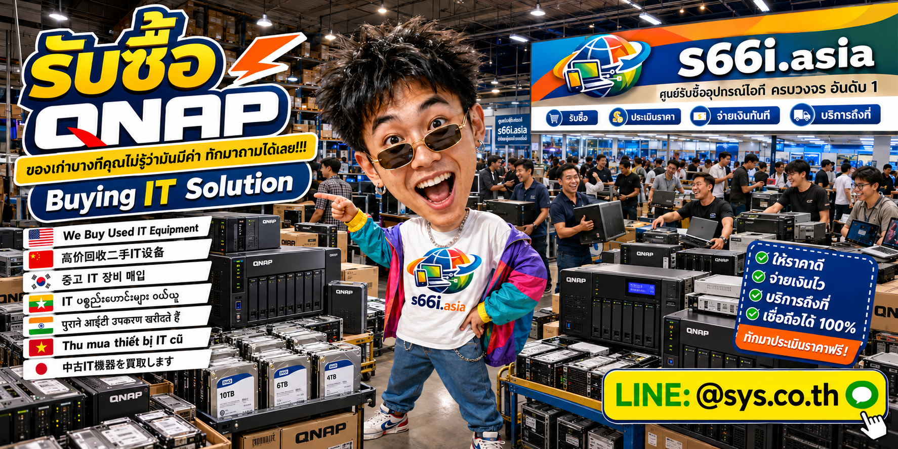 ทีมงาน s66i.asia รับซื้อ QNAP NAS ในโกดังไอที