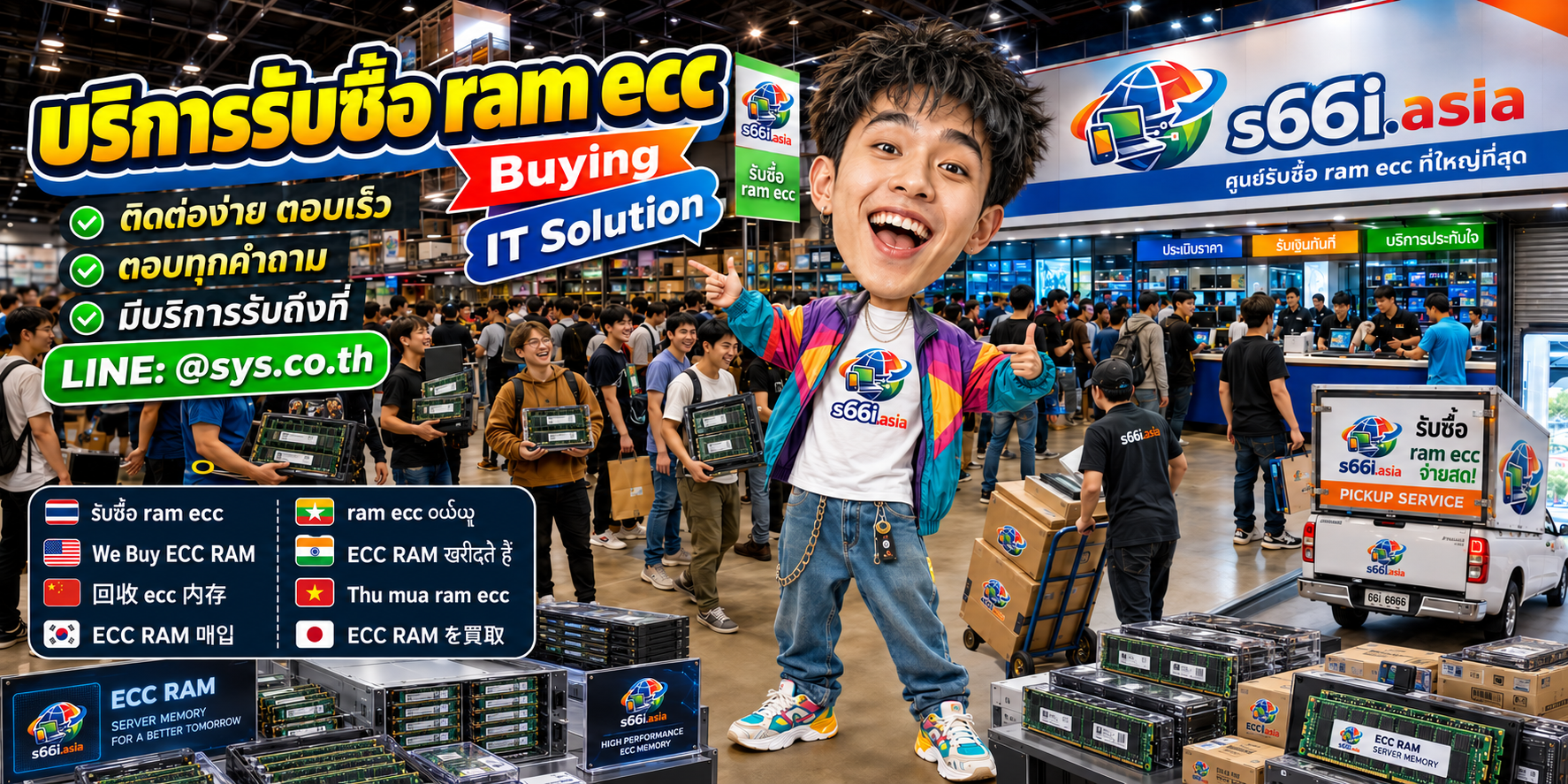 ช่องทาง LINE @sys.co.th สำหรับขาย RAM ECC และ RAM Server ให้ s66i.asia