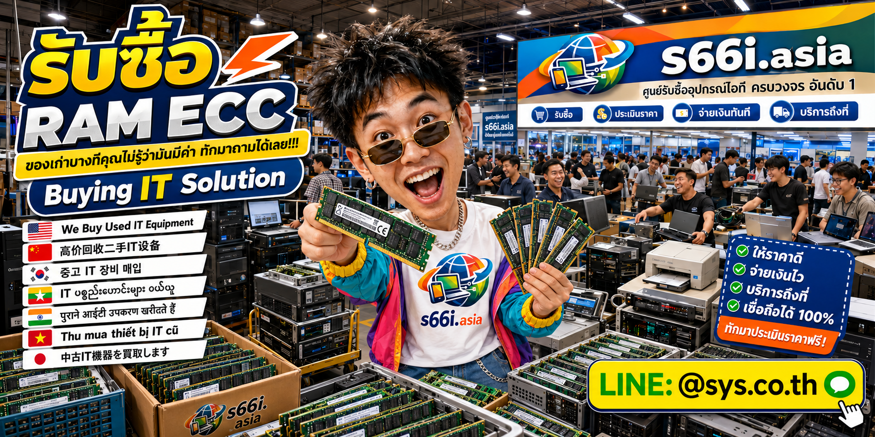 ทีมงาน s66i.asia รับซื้อ RAM ECC ในโกดังไอที