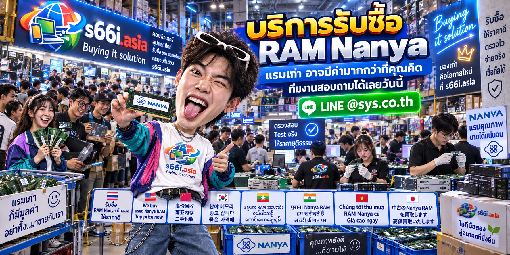 โกดังรับซื้อram nanya s66i.asia มีลูกค้านำแรมและอุปกรณ์ไอทีมาขายจำนวนมาก