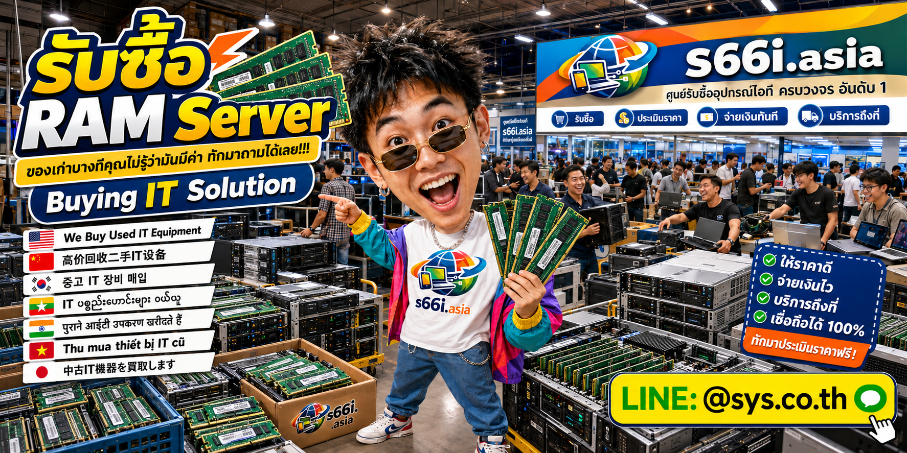 ทีมงาน s66i.asia รับซื้อ RAM Server ในโกดังไอที