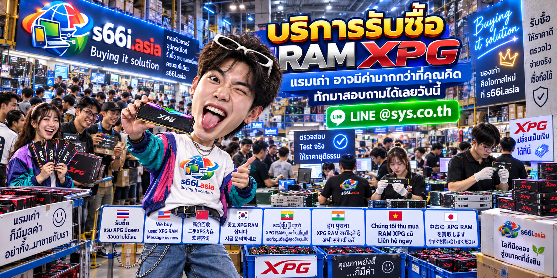 โกดังรับซื้อ RAM XPG s66i.asia มีลูกค้านำแรมและอุปกรณ์คอมมาขายจำนวนมาก