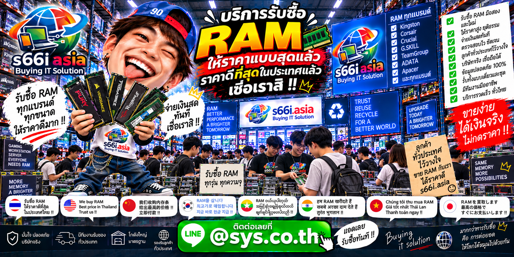 s66i.asia รับซื้อram ติดต่อ LINE @sys.co.th