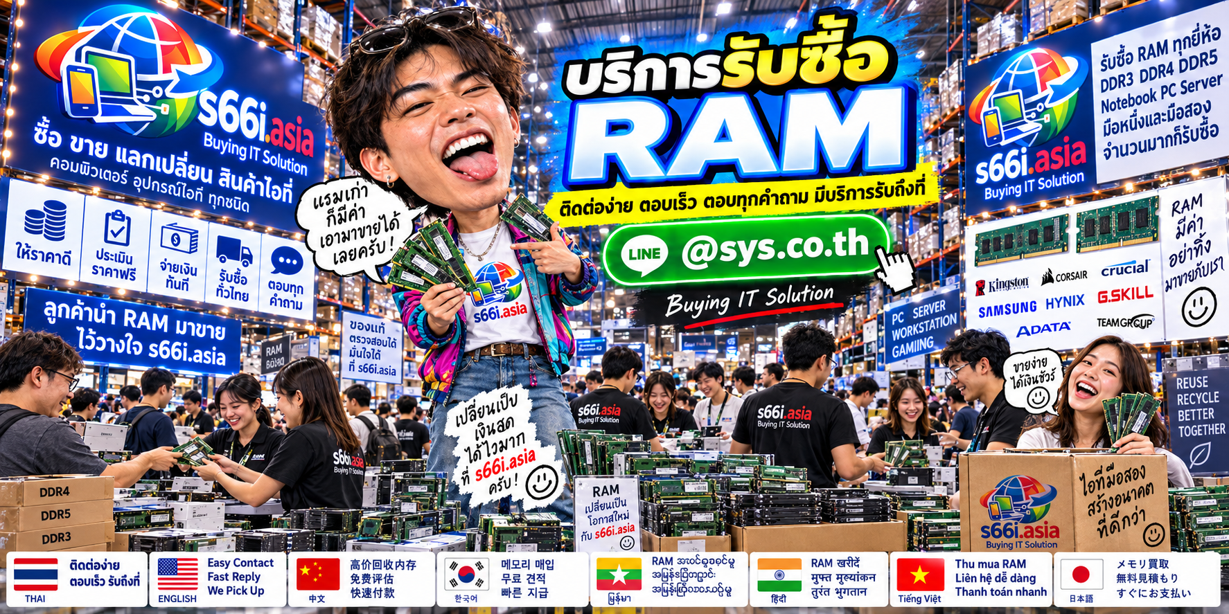 ช่องทาง LINE @sys.co.th สำหรับขาย RAM ให้ s66i.asia