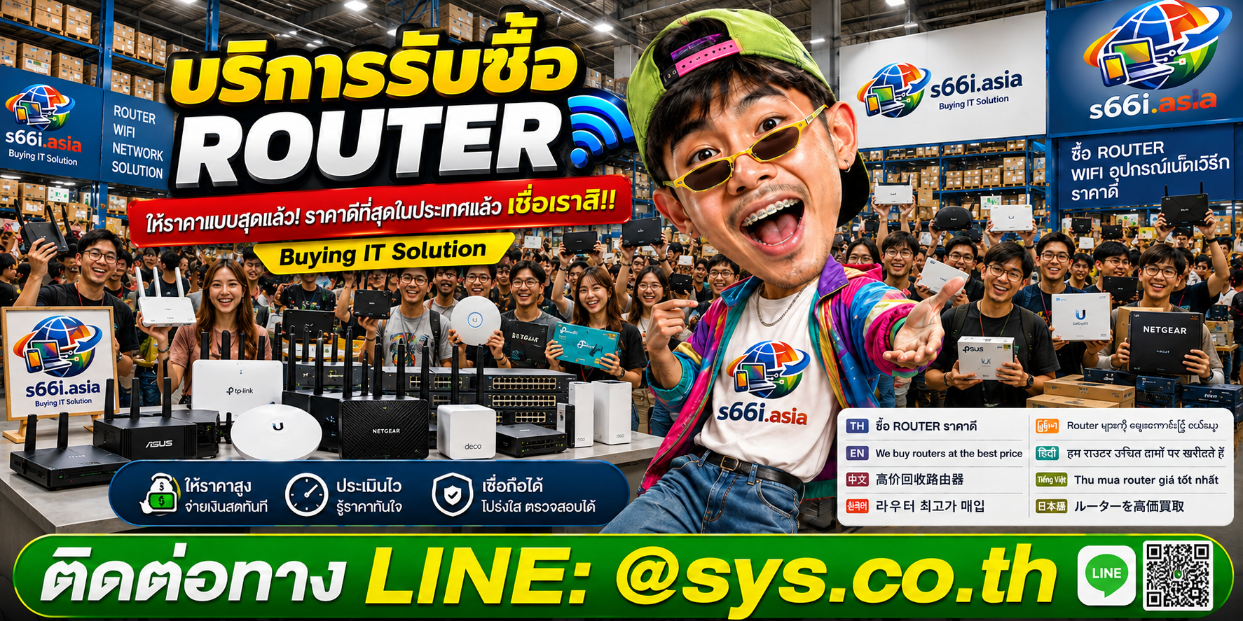 โกดังรับซื้อ Router และอุปกรณ์ Network s66i.asia มีลูกค้านำอุปกรณ์มาประเมินจำนวนมาก