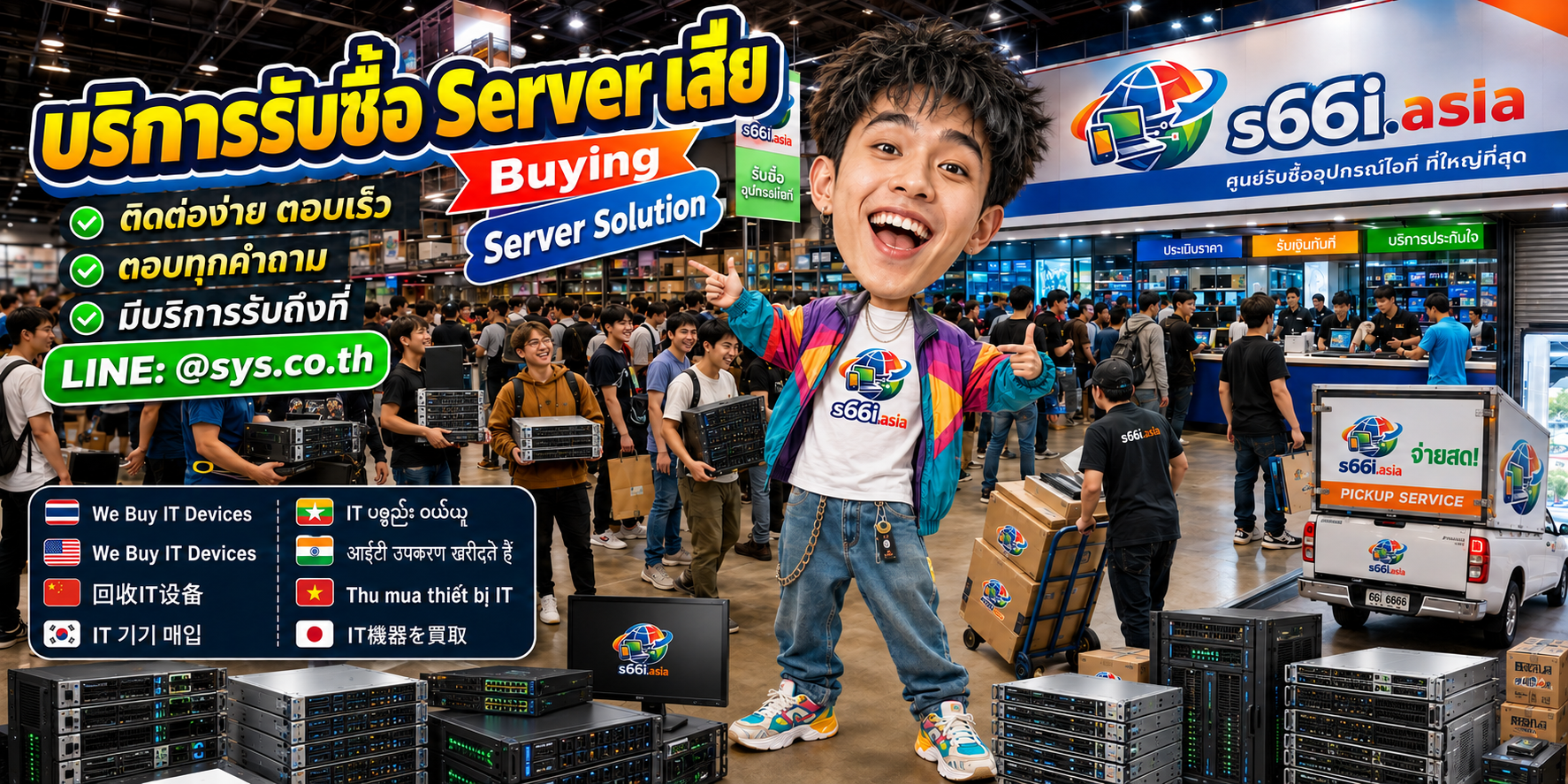 ช่องทาง LINE @sys.co.th สำหรับขาย Server เสียให้ s66i.asia