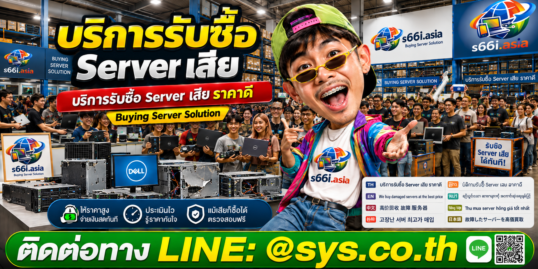 โกดังรับซื้อ Server เสีย s66i.asia มี Server และลูกค้านำอุปกรณ์มาขาย