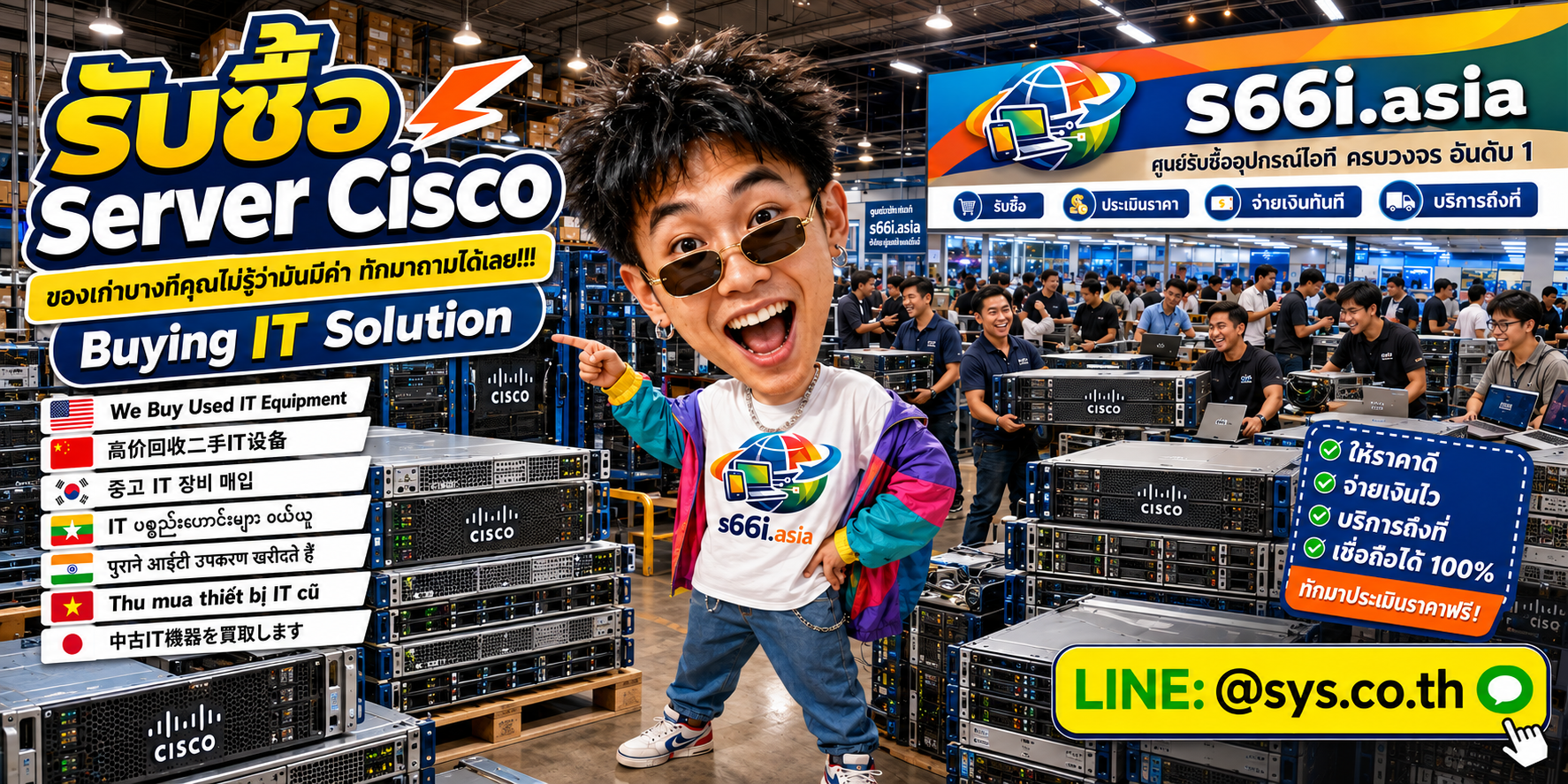 ทีมงาน s66i.asia รับซื้อ Server Cisco และ Cisco UCS ในโกดังไอที