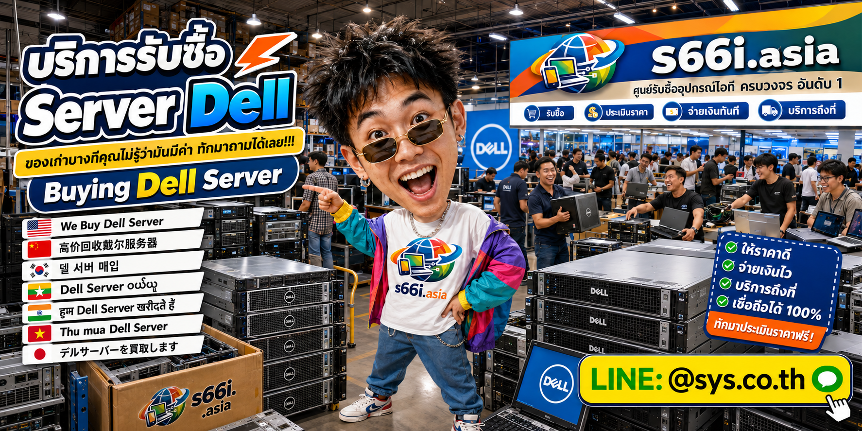 ทีมงาน s66i.asia รับซื้อ Server Dell และ Dell PowerEdge ในโกดังไอที