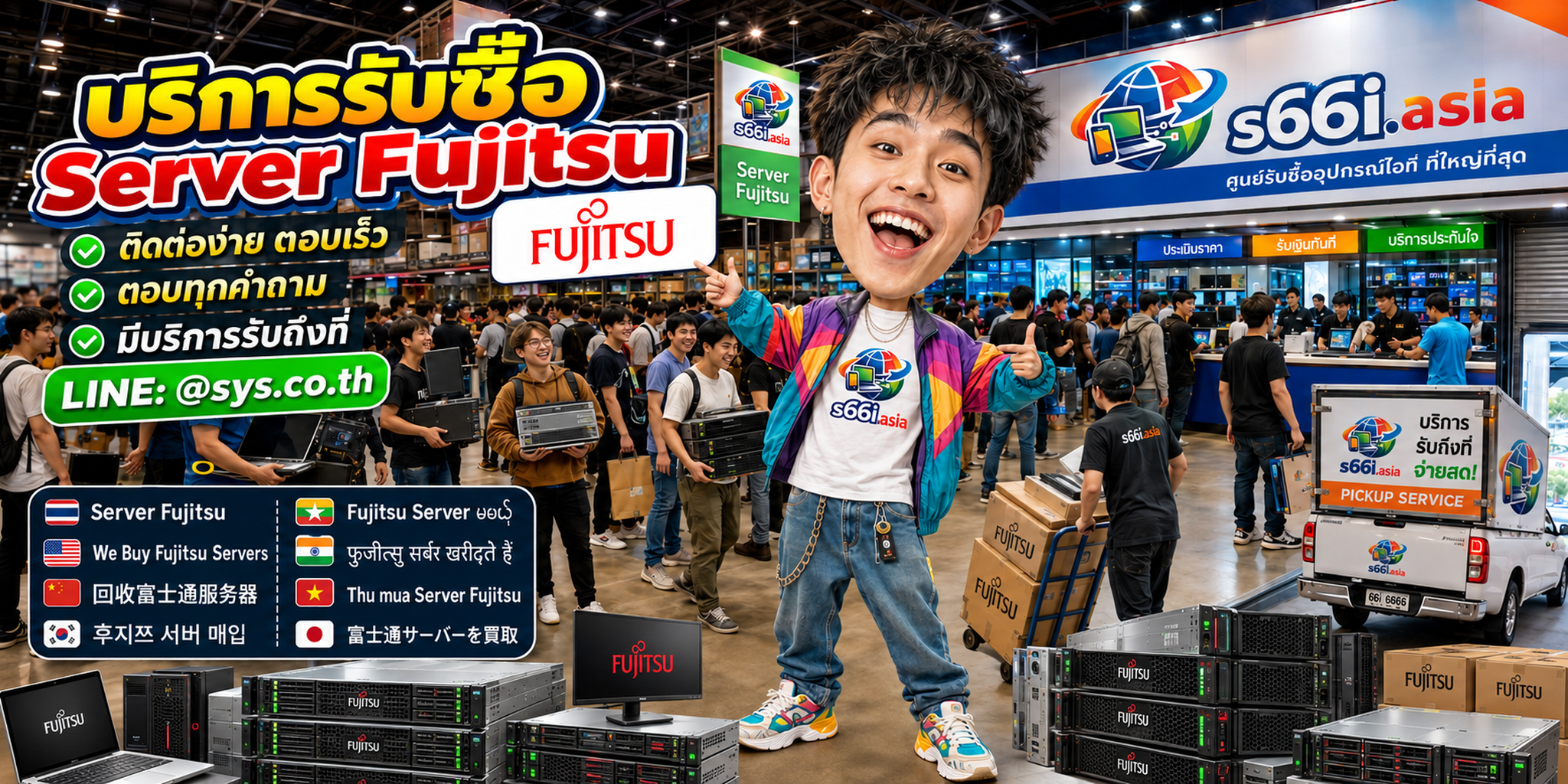 ช่องทาง LINE @sys.co.th สำหรับขาย Server Fujitsu ให้ s66i.asia