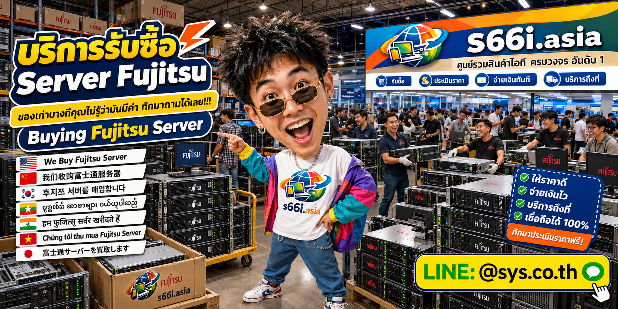 ทีมงาน s66i.asia รับซื้อ Server Fujitsu และ Fujitsu PRIMERGY ในโกดังไอที