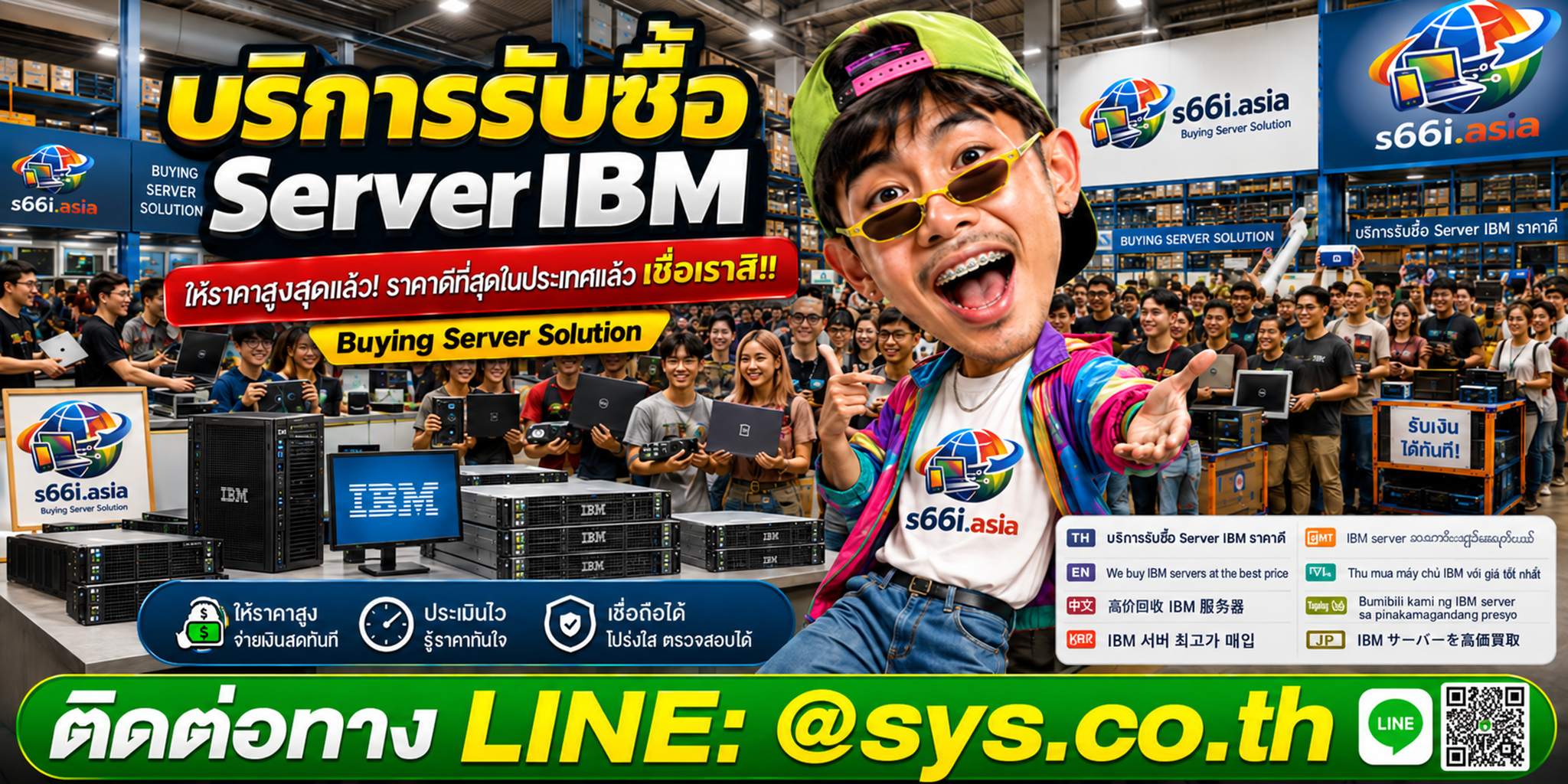โกดังรับซื้อ Server IBM s66i.asia มีทีมงานและลูกค้าจำนวนมาก