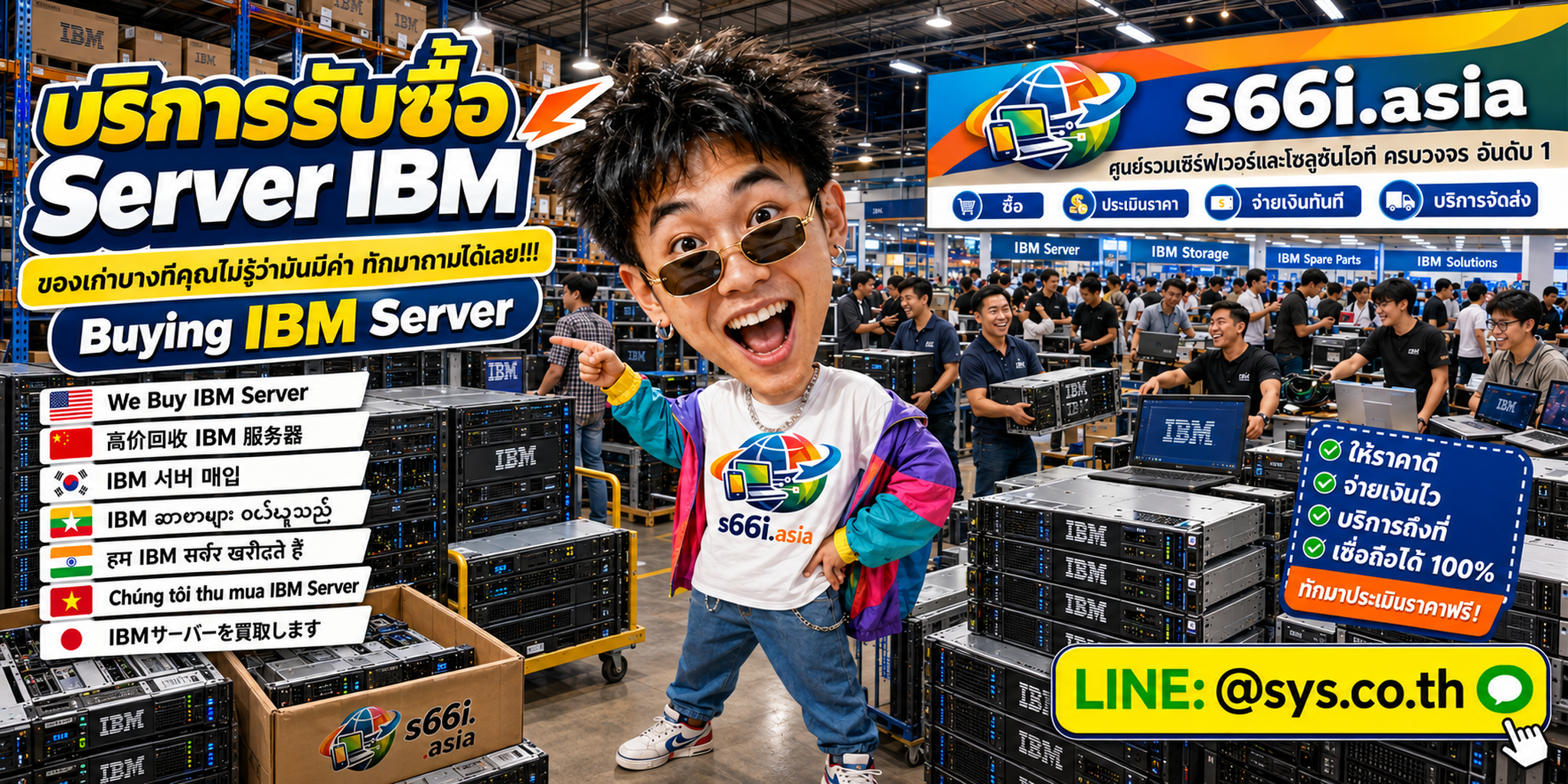 ทีมงาน s66i.asia รับซื้อ Server IBM ในโกดังไอที