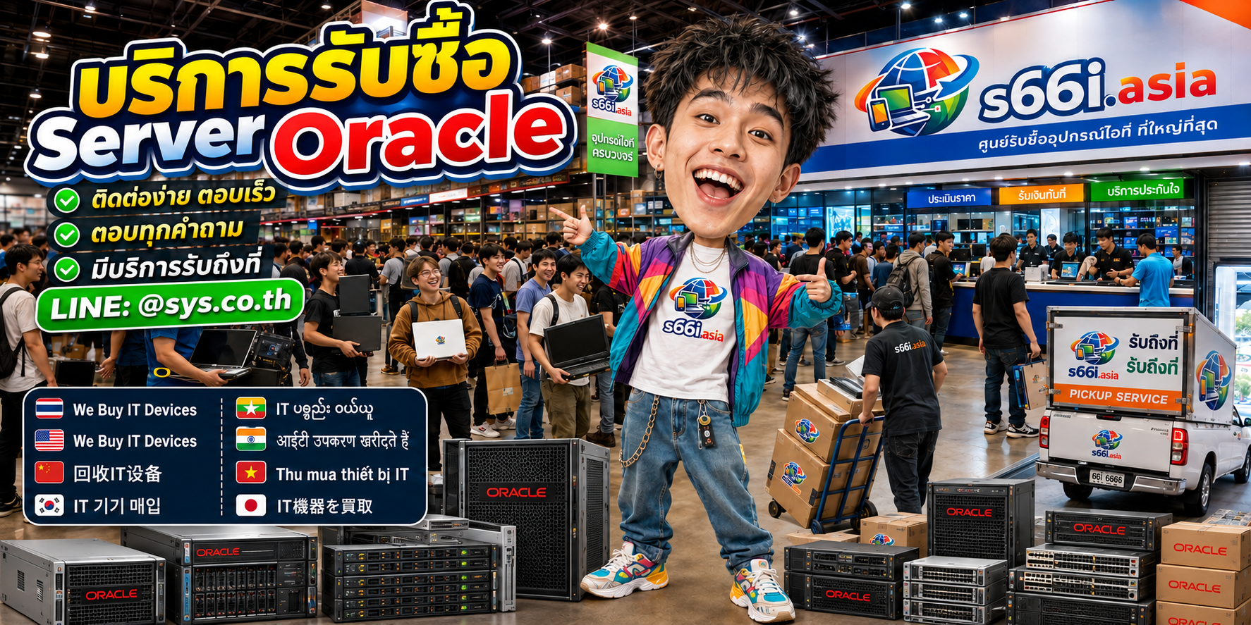 ช่องทาง LINE @sys.co.th สำหรับขาย Server Oracle ให้ s66i.asia