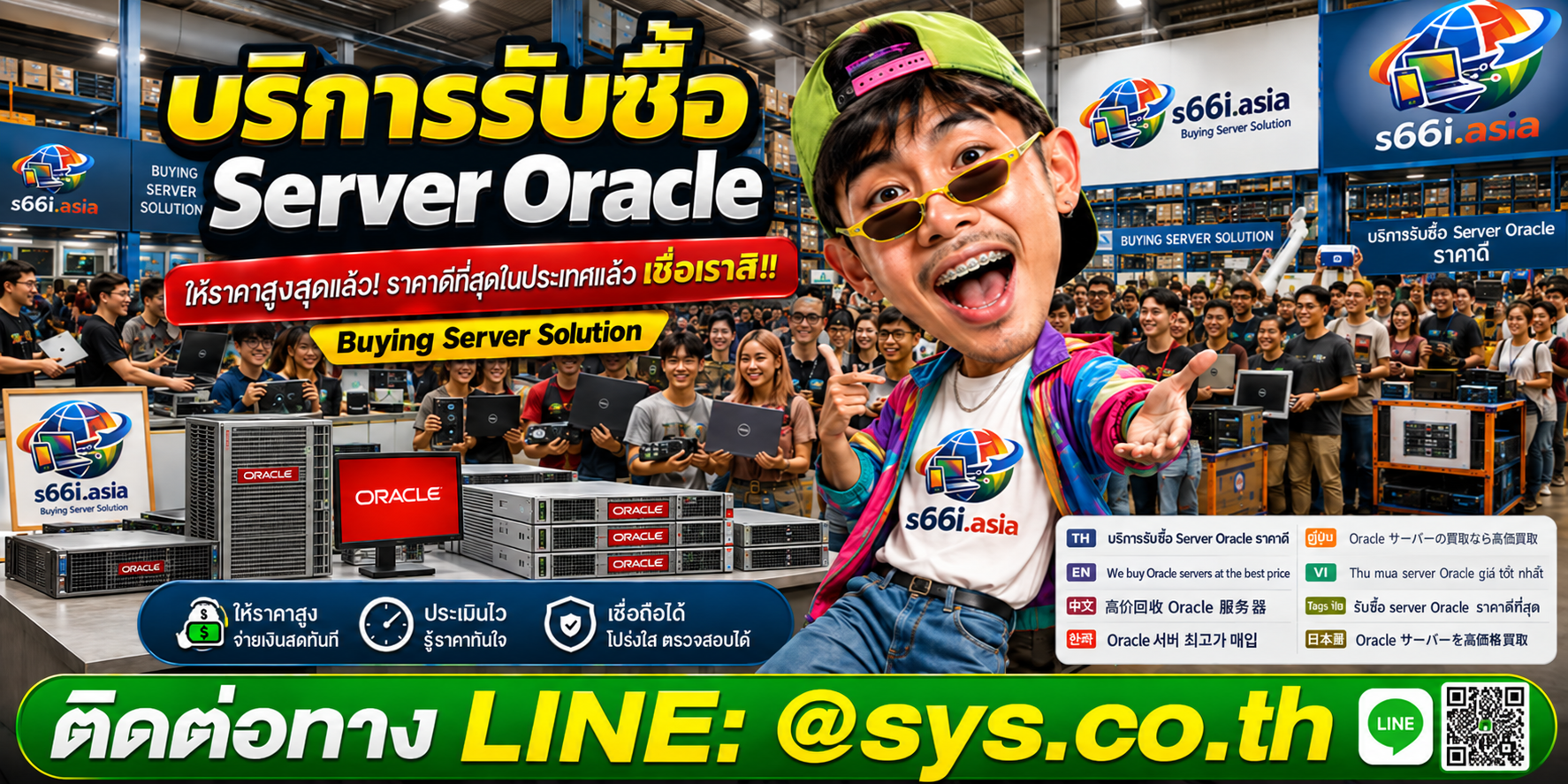 โกดังรับซื้อ Server Oracle s66i.asia มี Server Oracle และลูกค้ามาใช้บริการจำนวนมาก