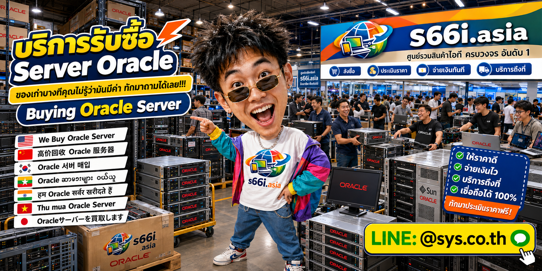 ทีมงาน s66i.asia รับซื้อ Server Oracle ในโกดังไอที