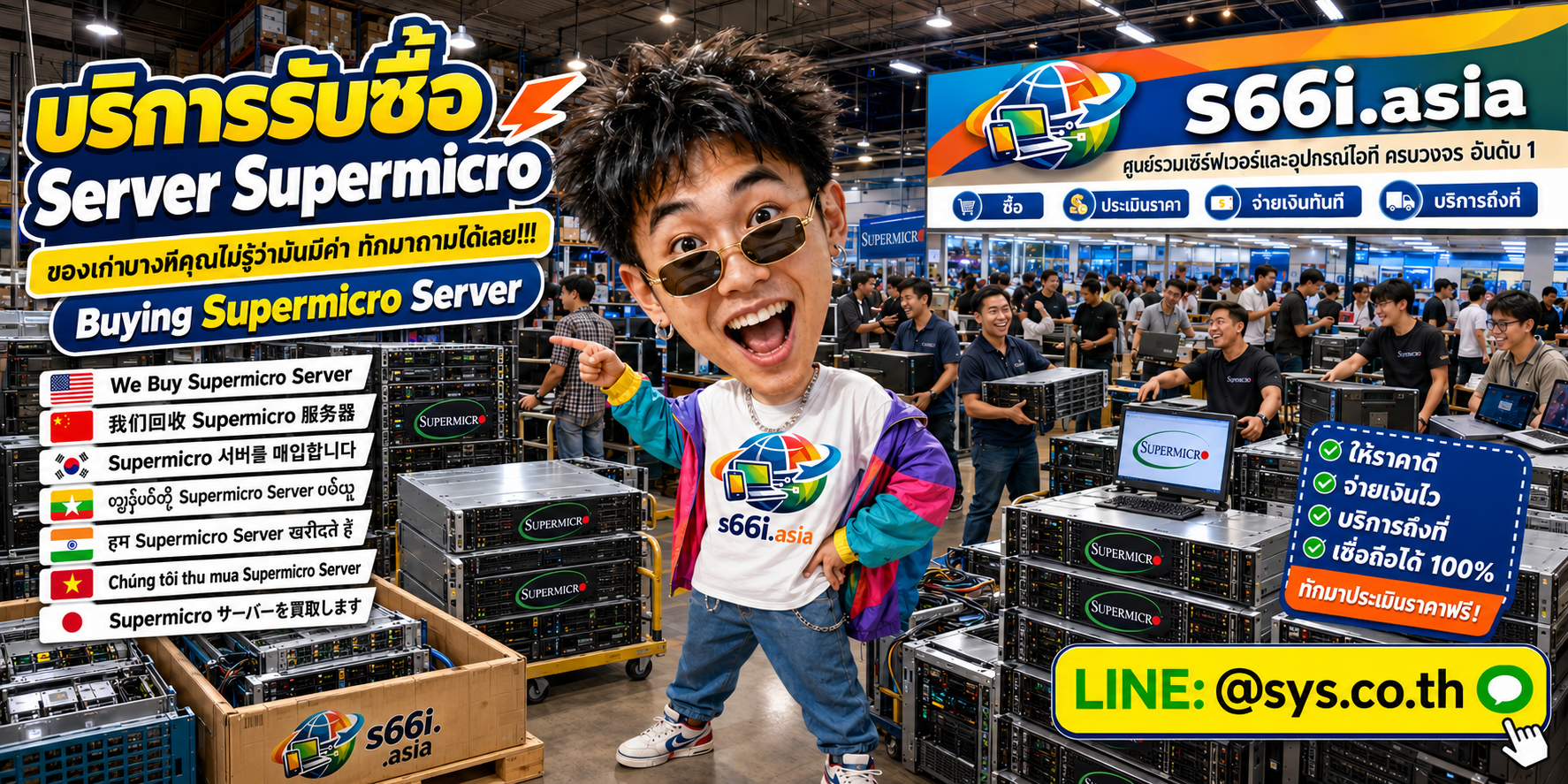 ทีมงานรับซื้อ Server Supermicro ในโกดัง s66i.asia