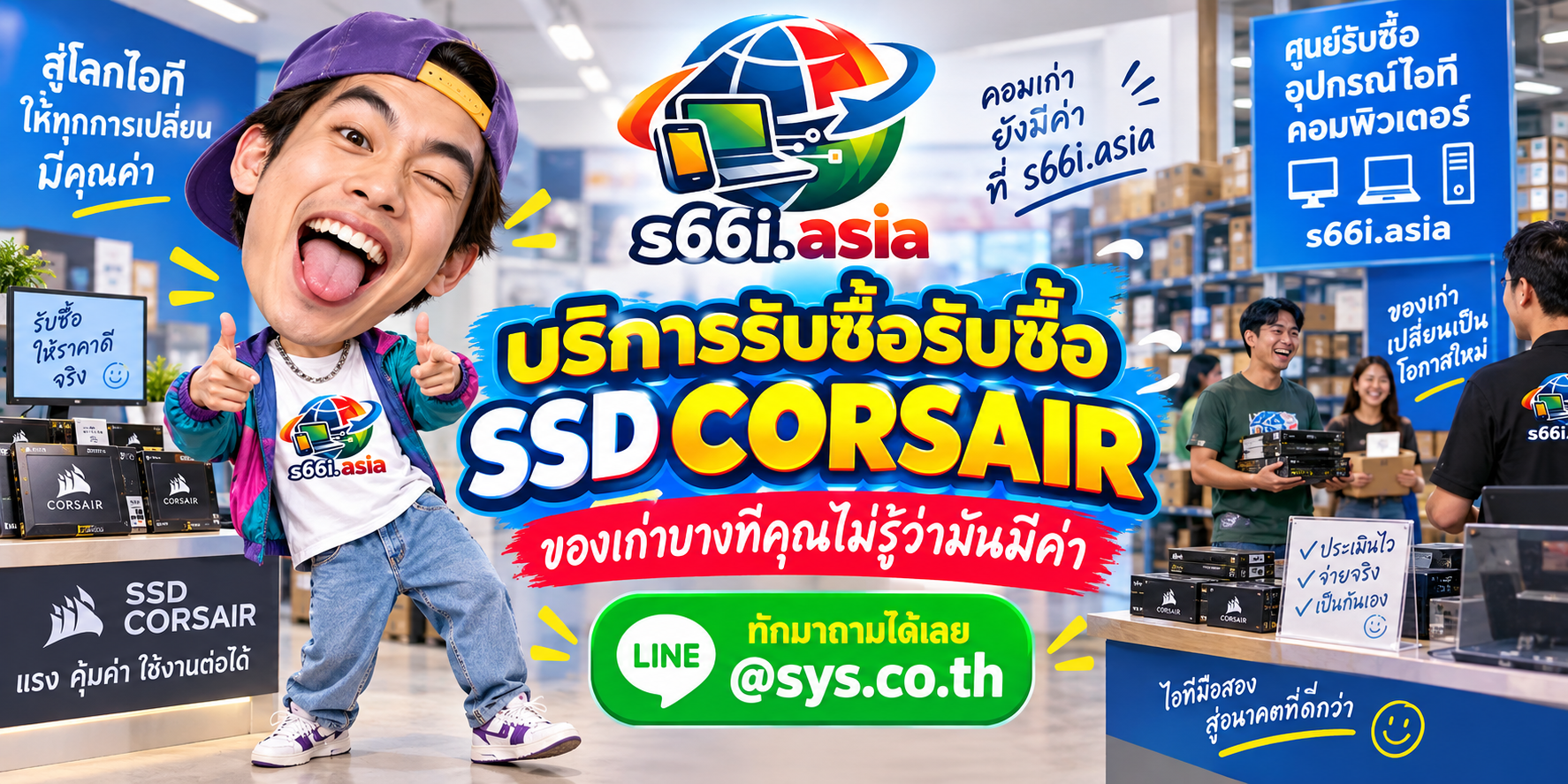 โกดังรับซื้อ SSD Corsair s66i.asia มีลูกค้านำ SSD และอุปกรณ์คอมพิวเตอร์มาขายจำนวนมาก