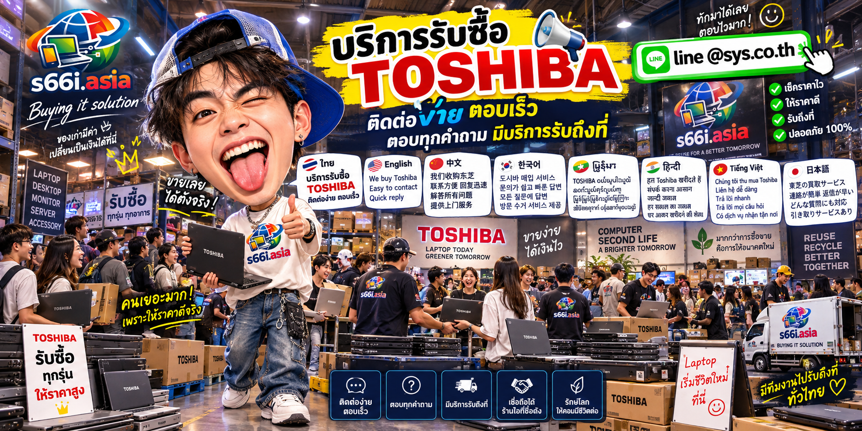 ช่องทาง LINE @sys.co.th สำหรับขายSSD Toshibaให้ s66i.asia