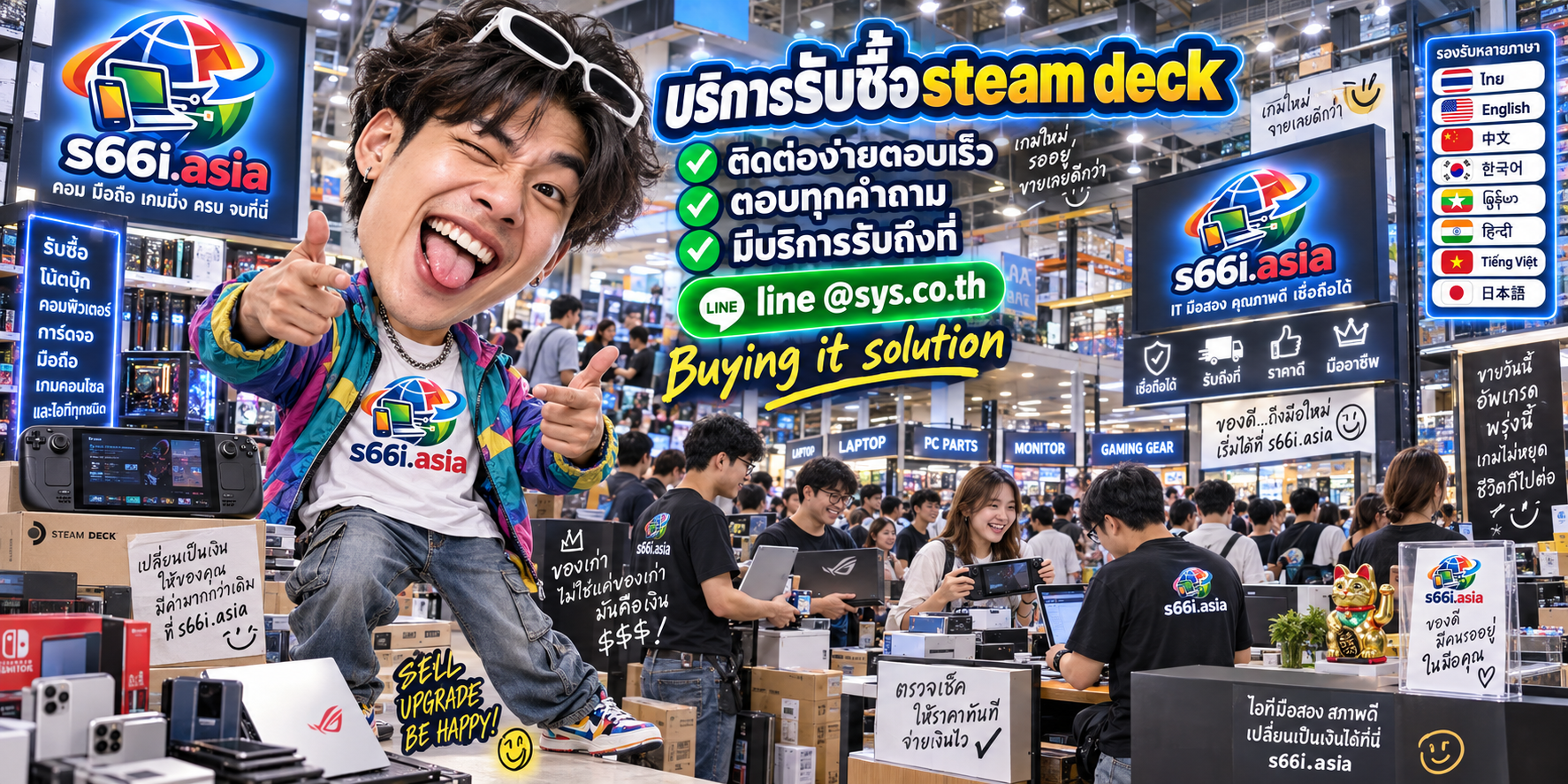 ช่องทาง LINE @sys.co.th สำหรับขาย Steam Deck ให้ s66i.asia