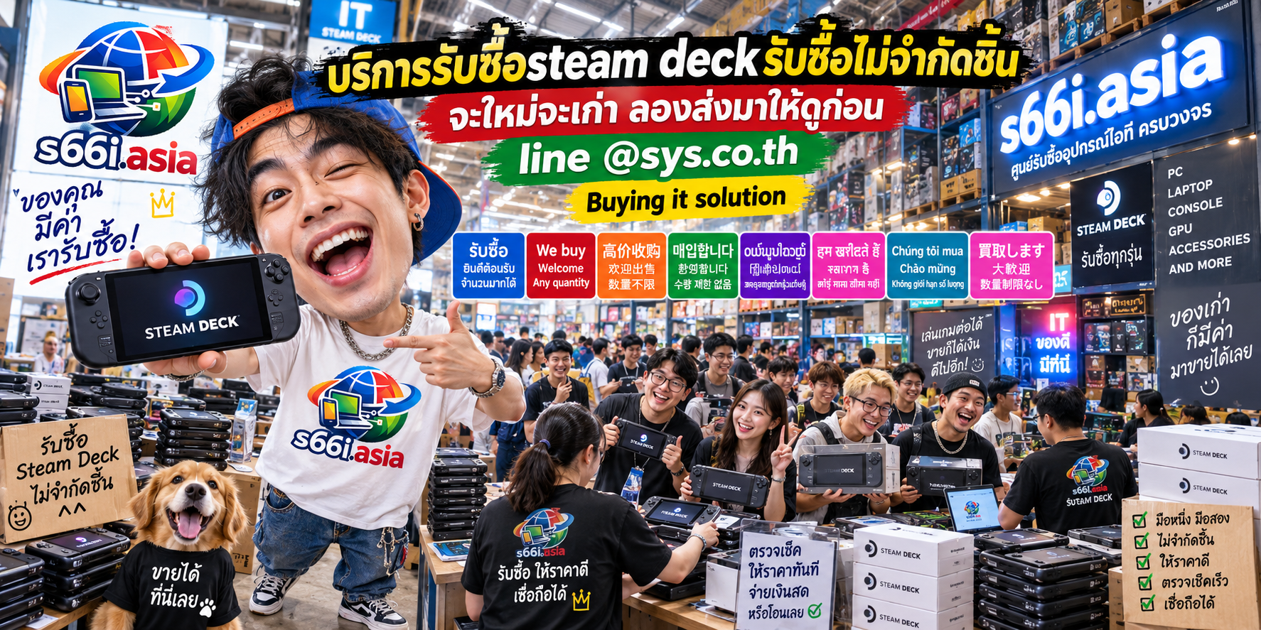 ทีมงาน s66i.asia รับซื้อ Steam Deck มือสองในโกดังไอที