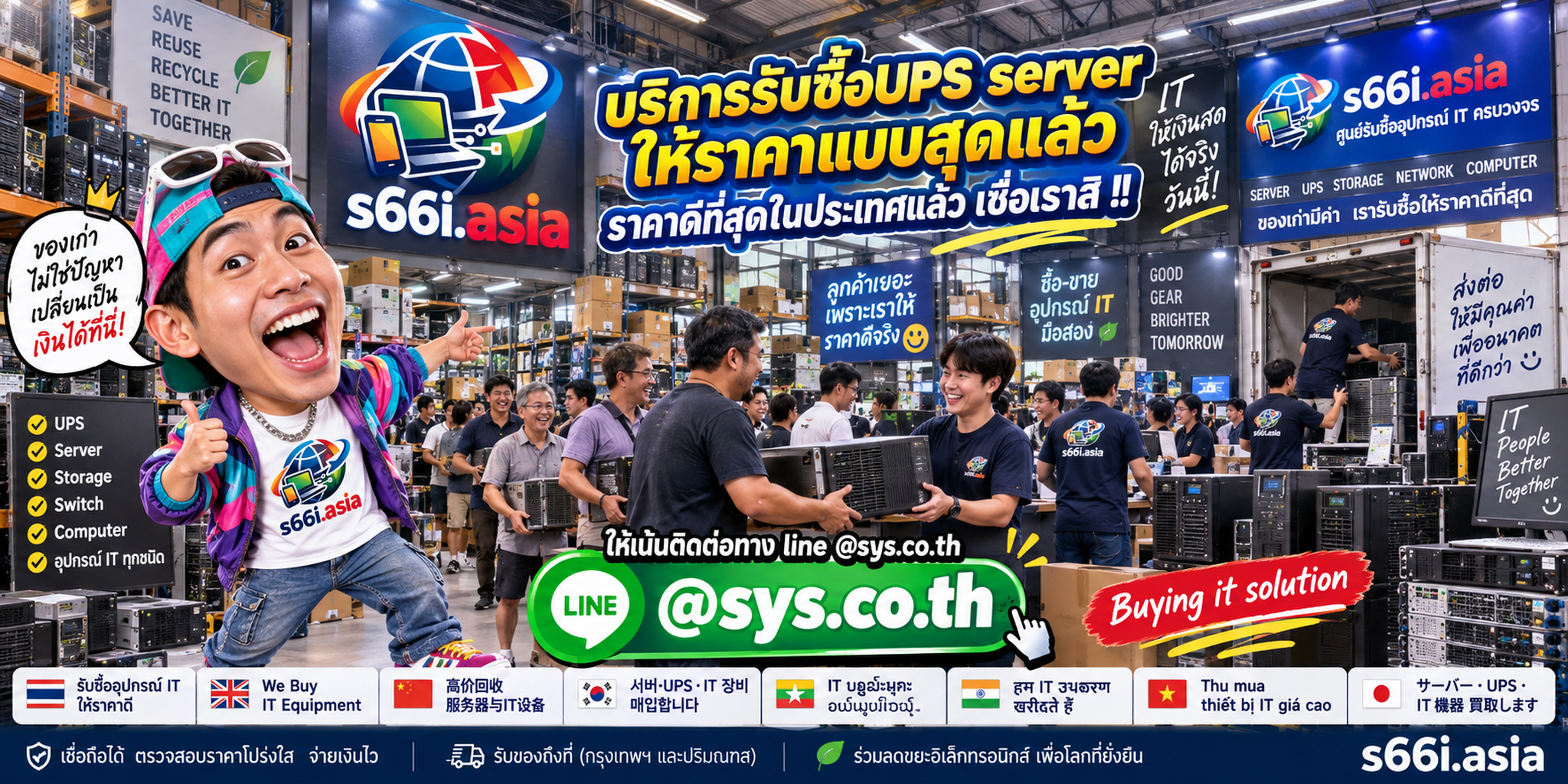 s66i.asia Buying IT Solution รับซื้อ UPS Server ติดต่อ LINE @sys.co.th