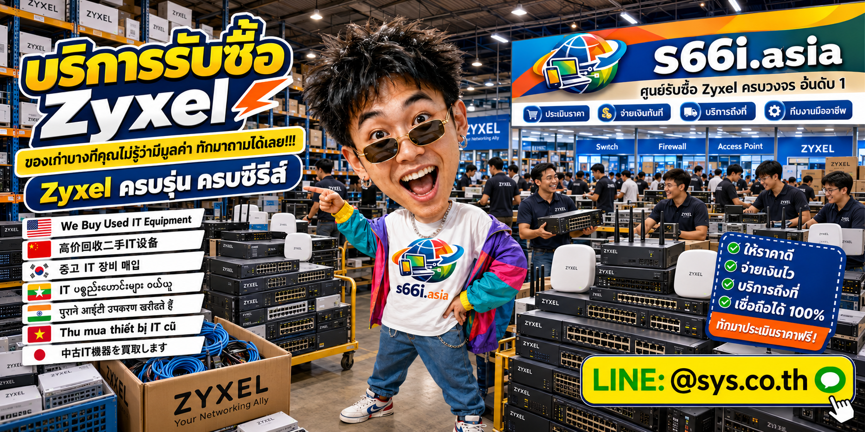 ทีมงาน s66i.asia รับซื้อzyxelในโกดังไอที
