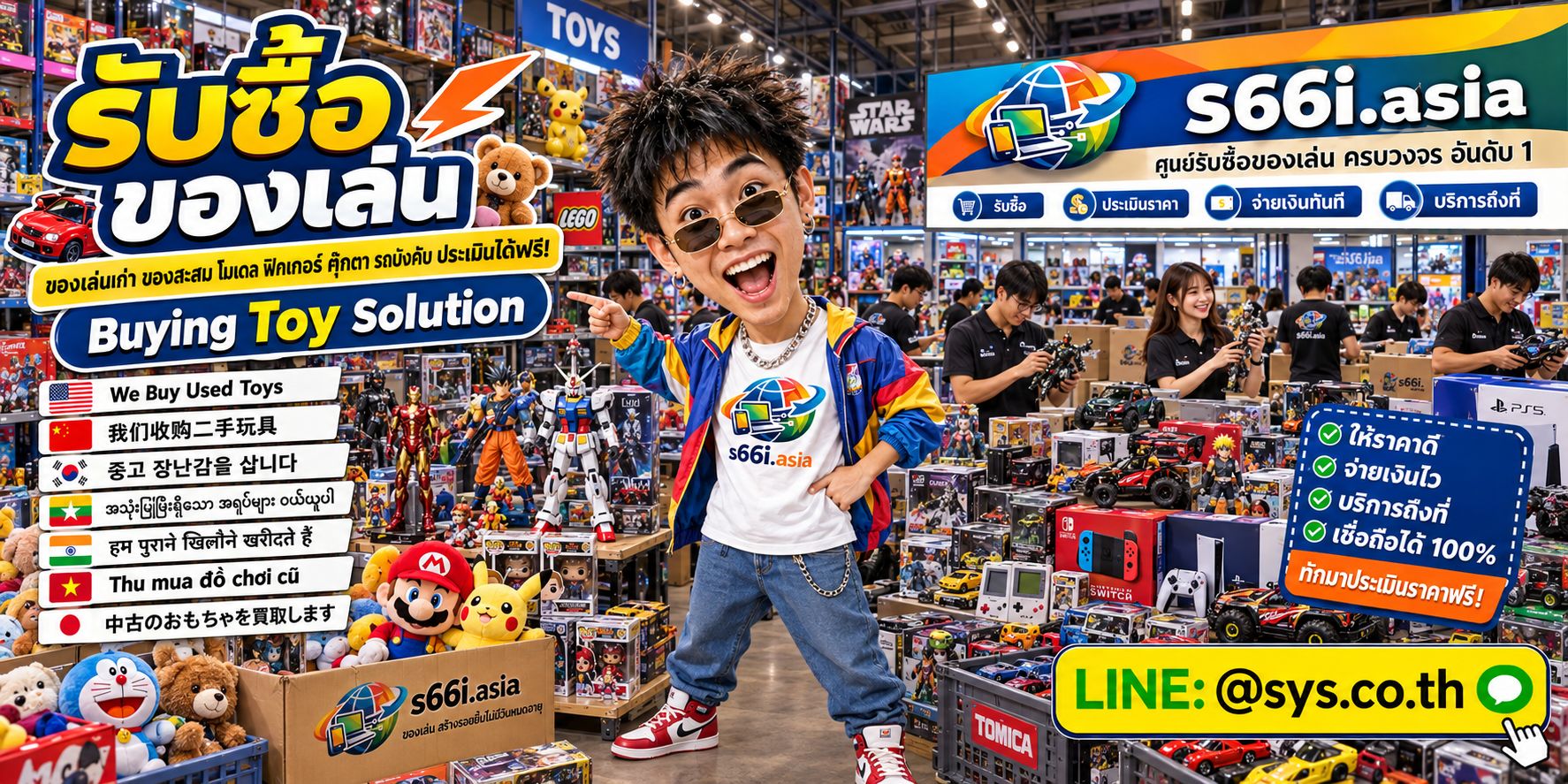 ทีมงาน s66i.asia รับซื้อของเล่นและของสะสมในโกดังของเล่น