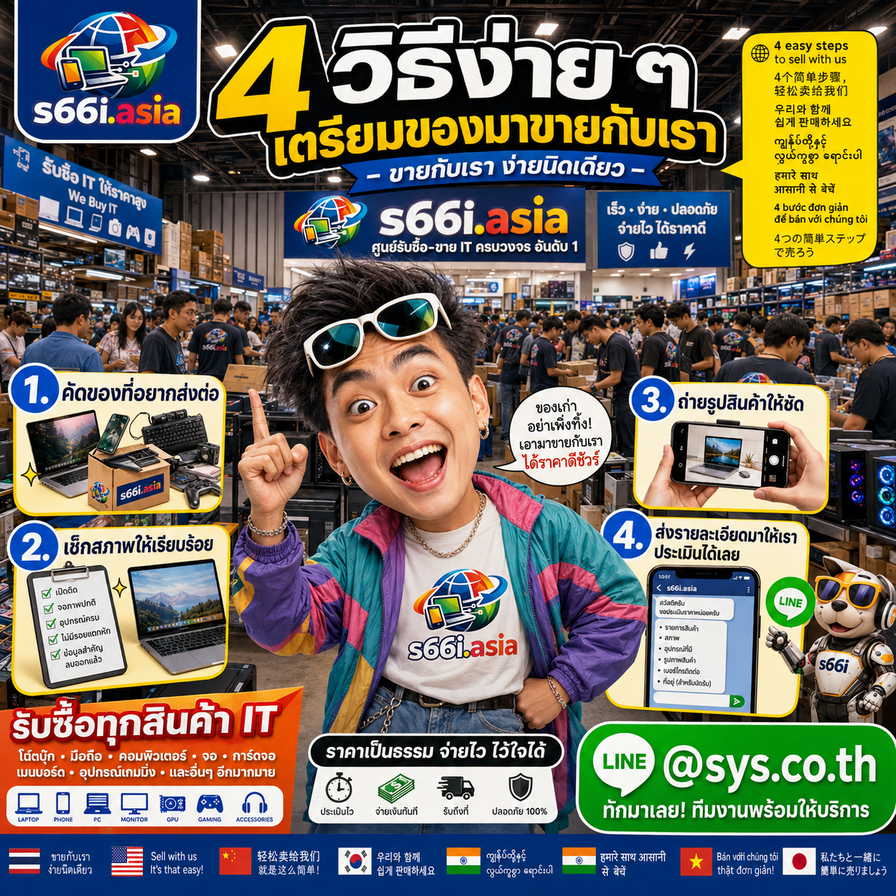4 ขั้นตอนเตรียมอุปกรณ์ไอทีเพื่อขายกับ s66i.asia