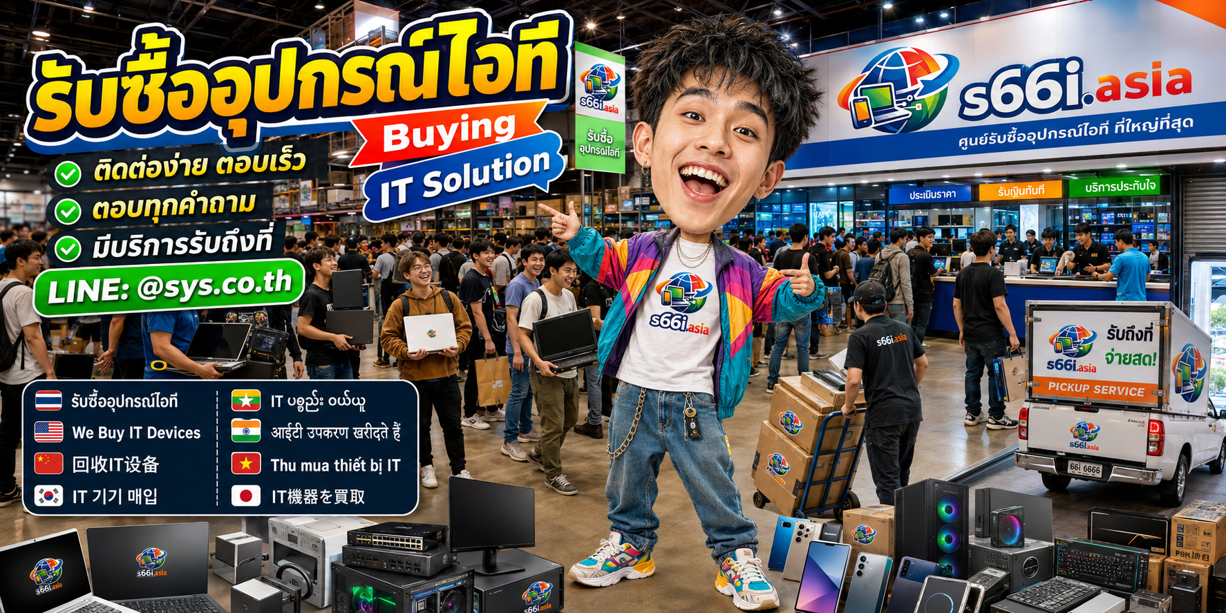 ช่องทาง LINE @sys.co.th สำหรับขายอุปกรณ์ไอทีให้ s66i.asia